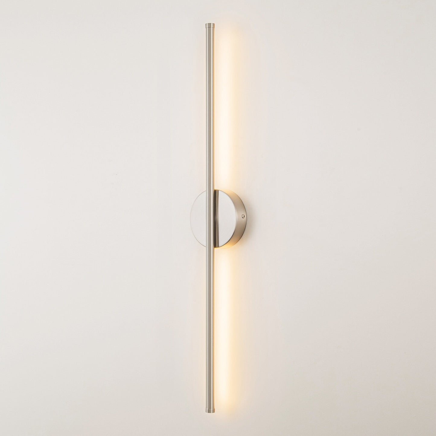 Applique murale linéaire moderne à 1 ampoule, noire, dorée et nickel, à LED, à intensité variable, pour salle de bain