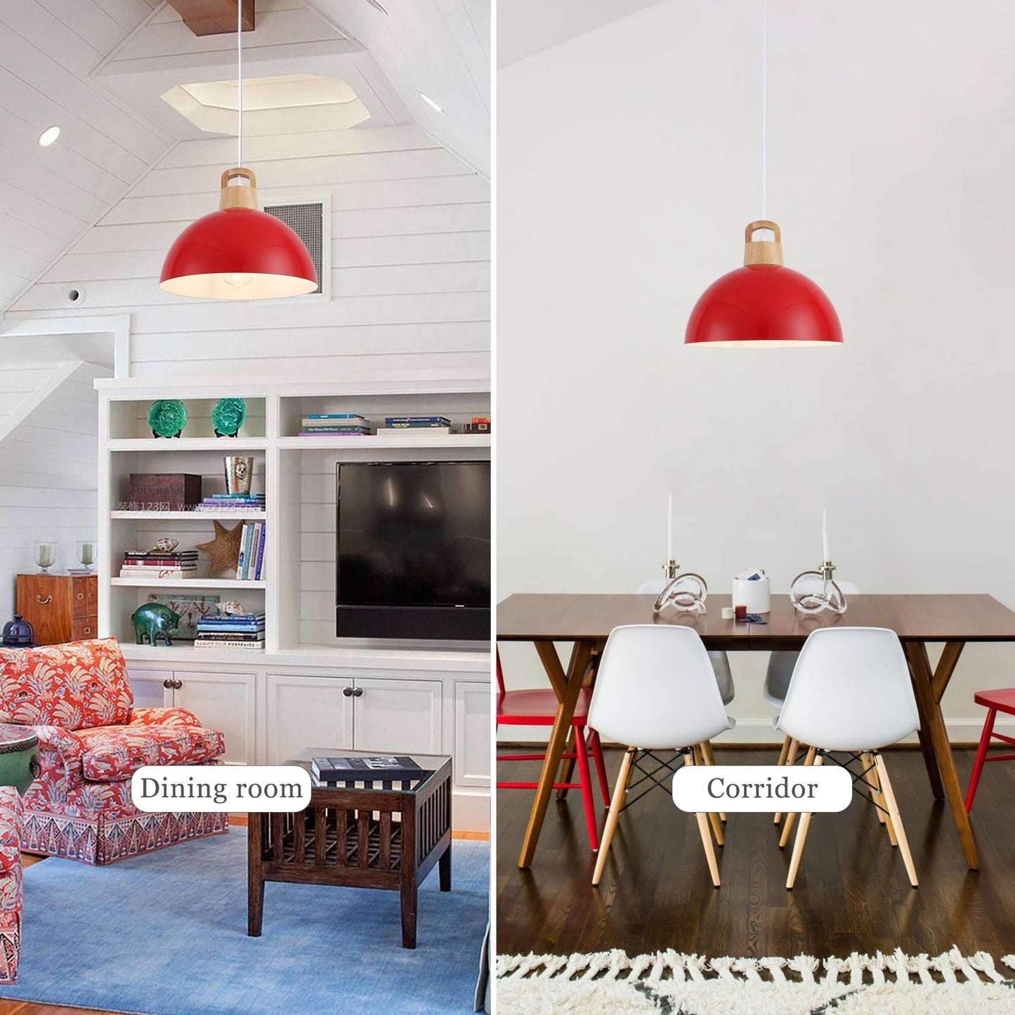 Luminaire suspendu moderne à 1 lumière avec interrupteur pour îlot de cuisine