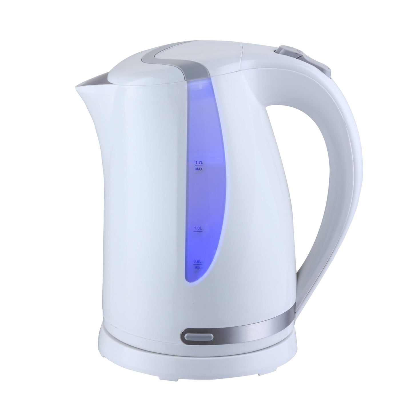 Bouilloire électrique sans fil à ébullition rapide de 1,7 L, blanche