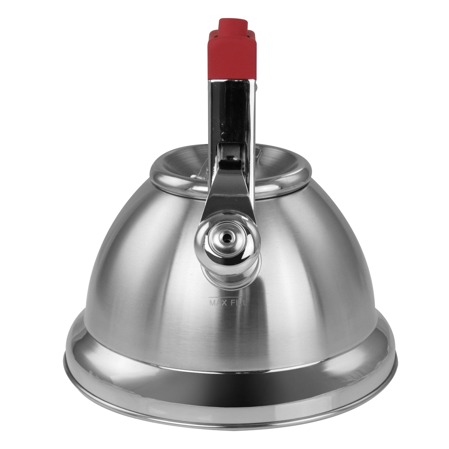 Bouilloire sifflante à base large et poignée ergonomique en acier inoxydable de 1,8 litre