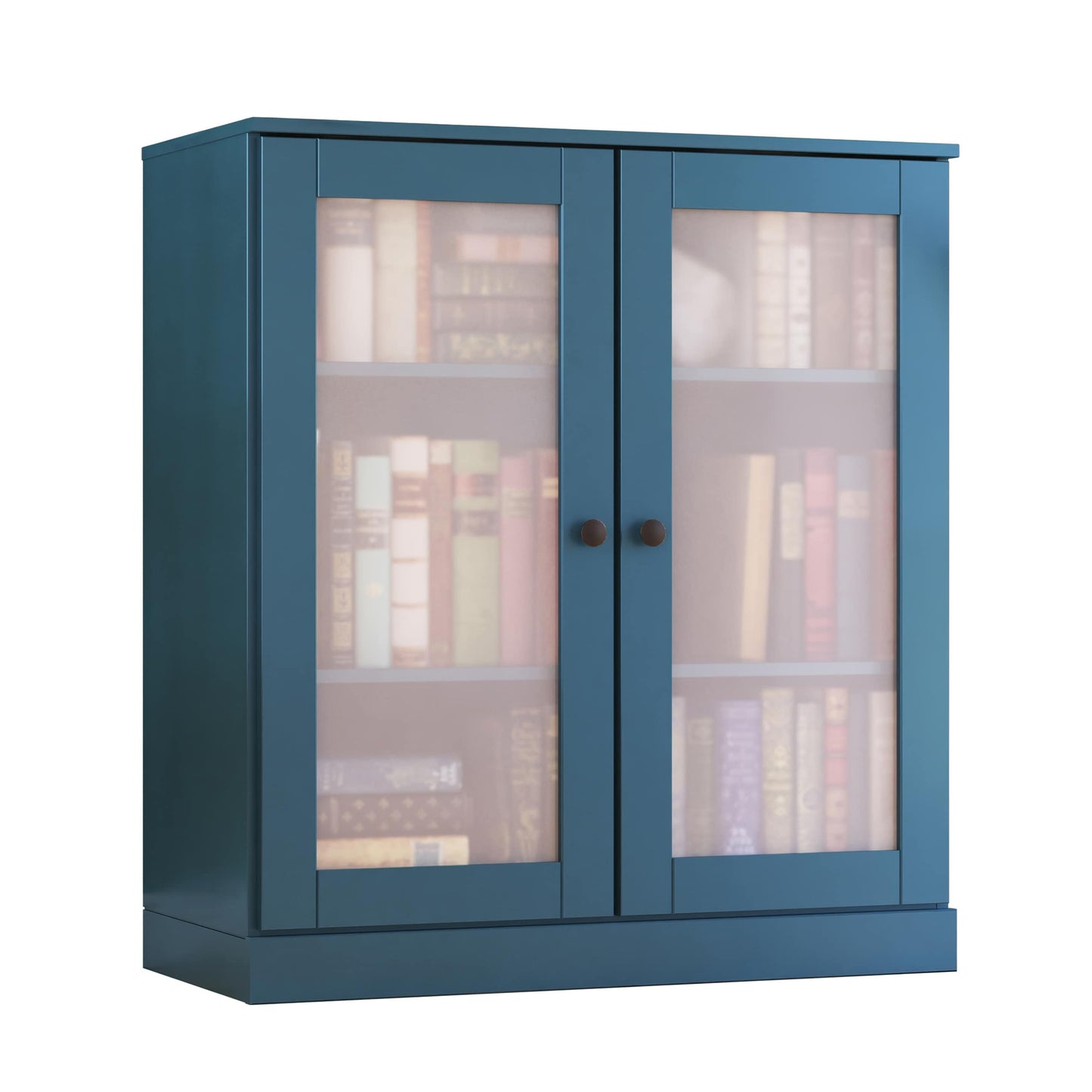 Bibliothèque 100 % bois massif à 3 étagères avec portes en option par Palace Imports