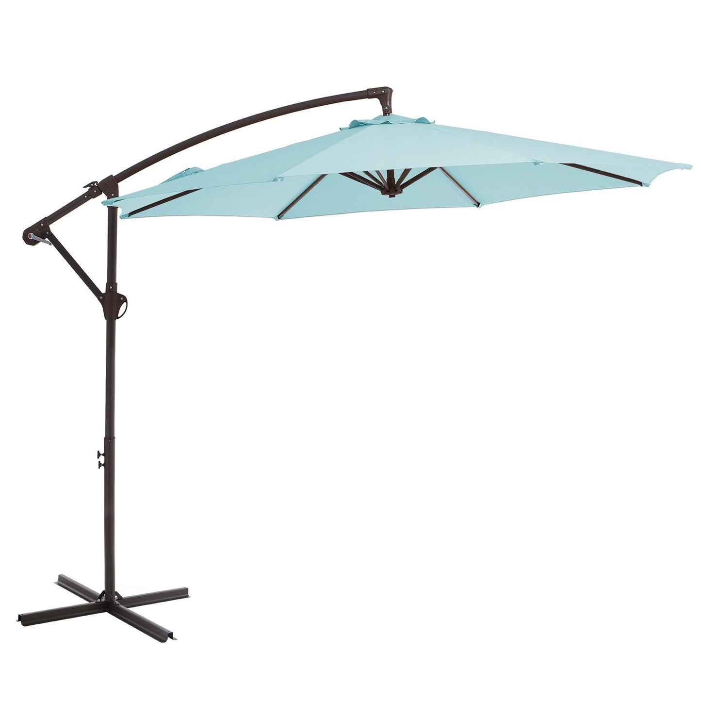 Parasol déporté suspendu à manivelle en acier de 10 pieds
