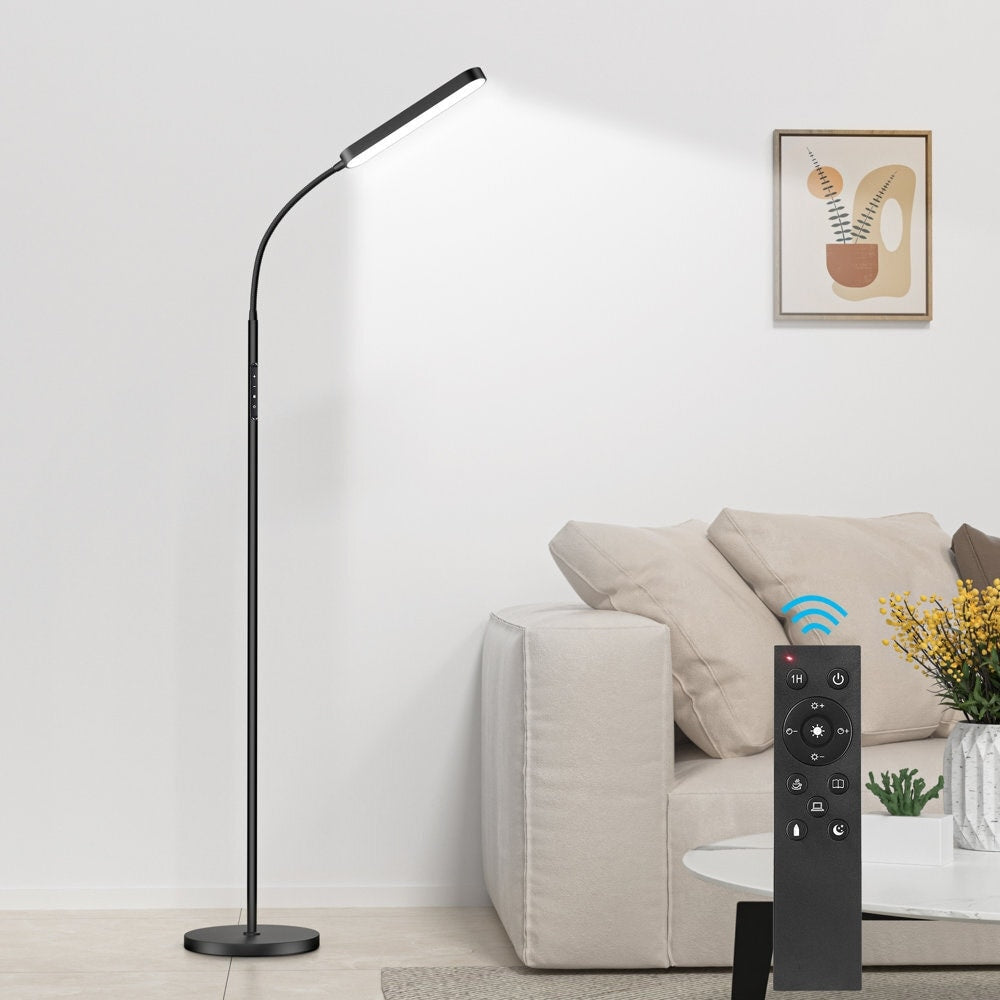 Lampadaire de travail/lecture à LED 12 W à intensité variable avec télécommande et commande tactile - N/A