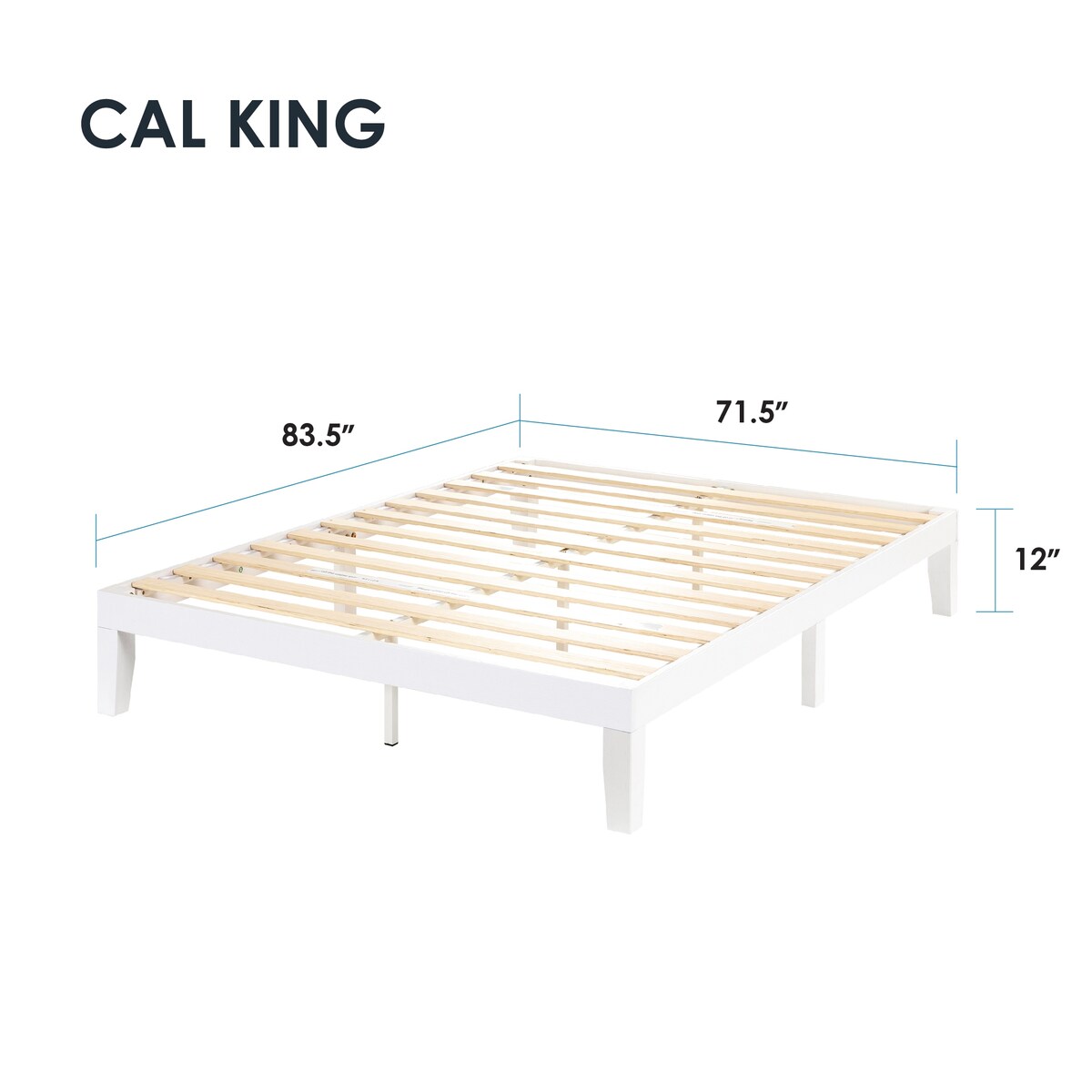 Cadre de lit plateforme classique en bois massif 12