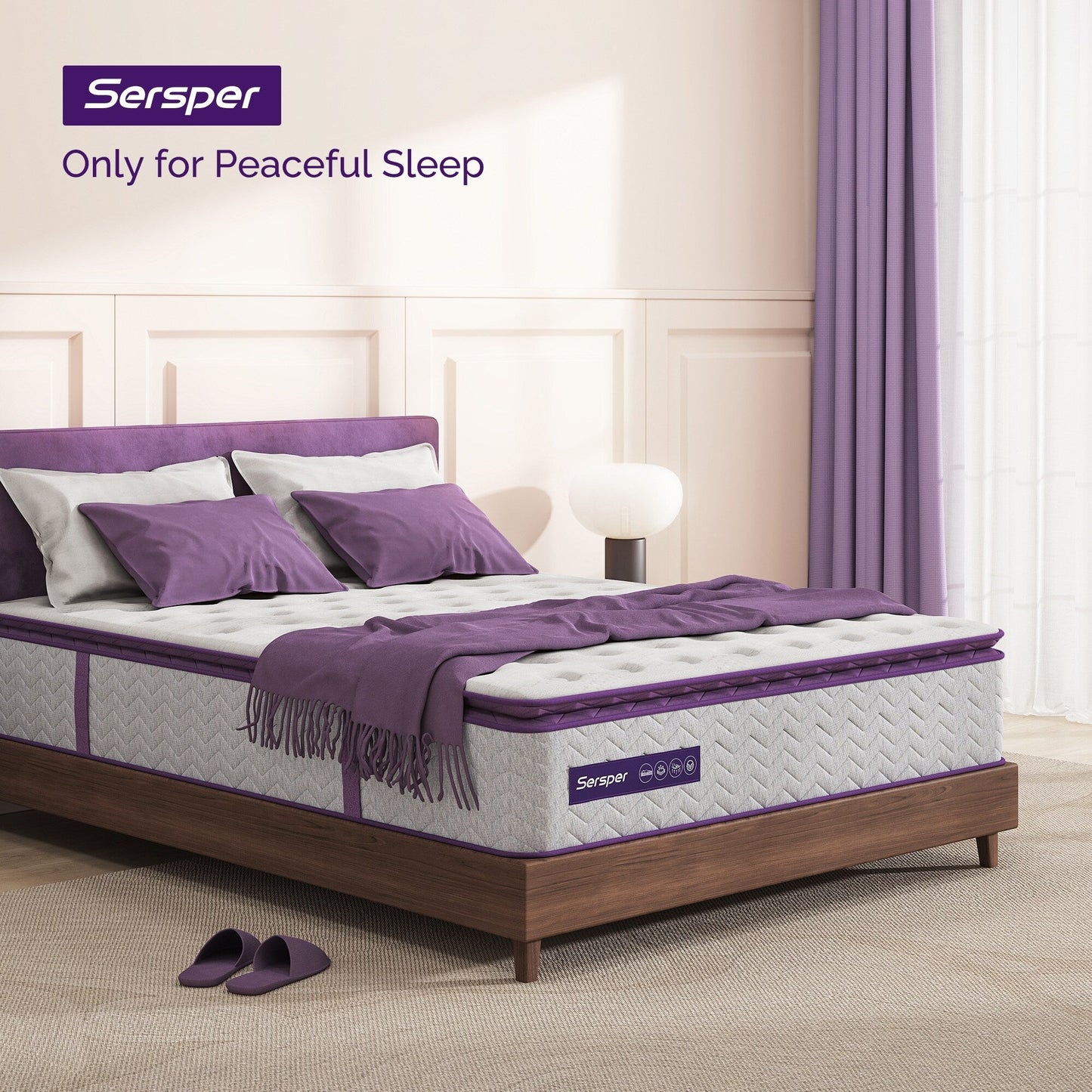 Matelas moyen en mousse à mémoire de forme de 12 pouces avec plateau-coussin
