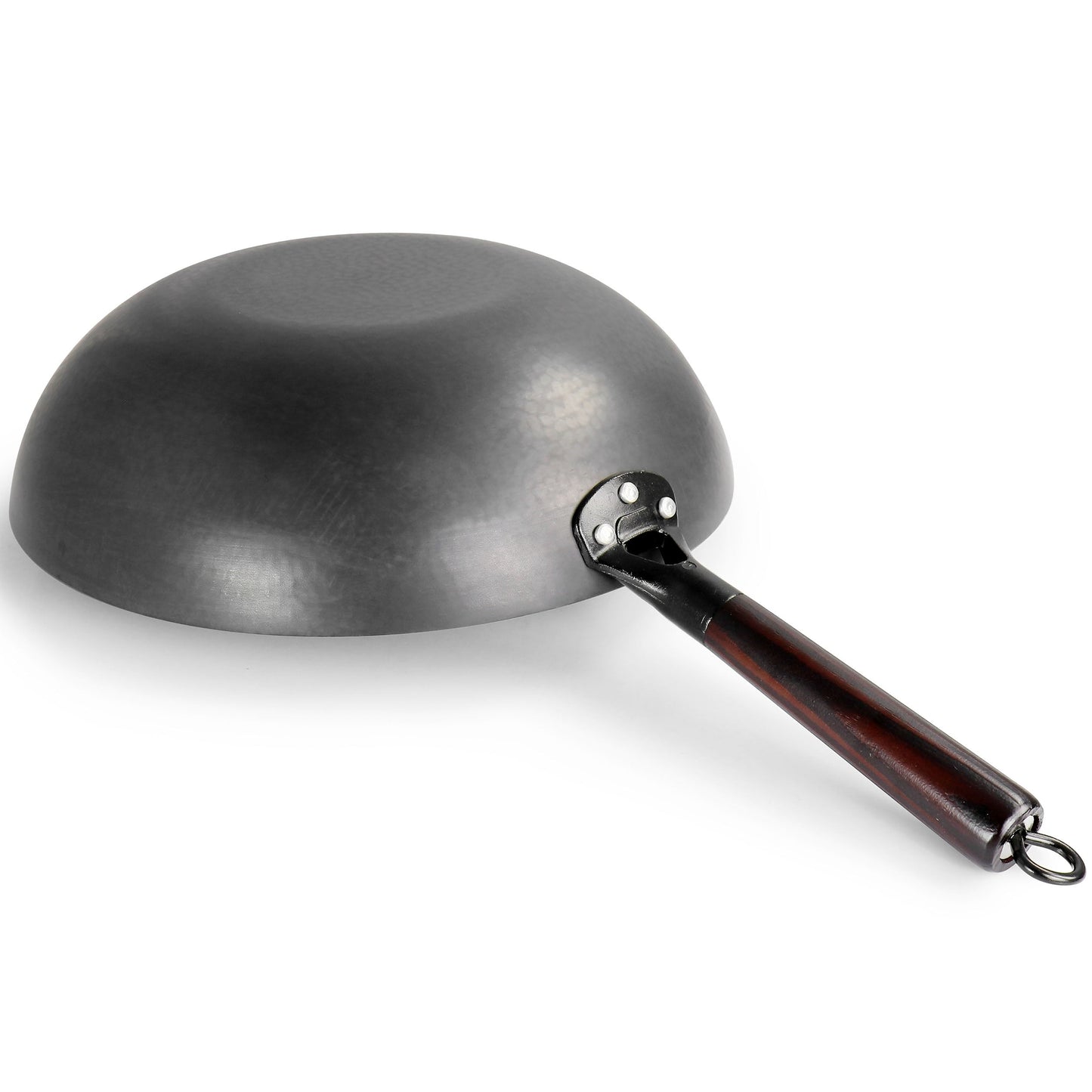 Wok en acier au carbone épais de 13 pouces, noir