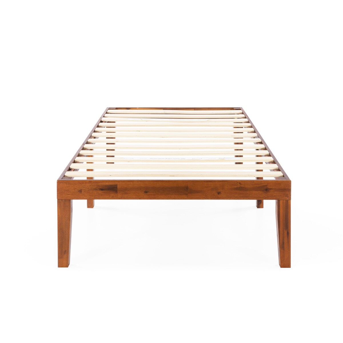 Cadre de lit plateforme classique en bois massif de 16 pouces, disponible en plusieurs finitions