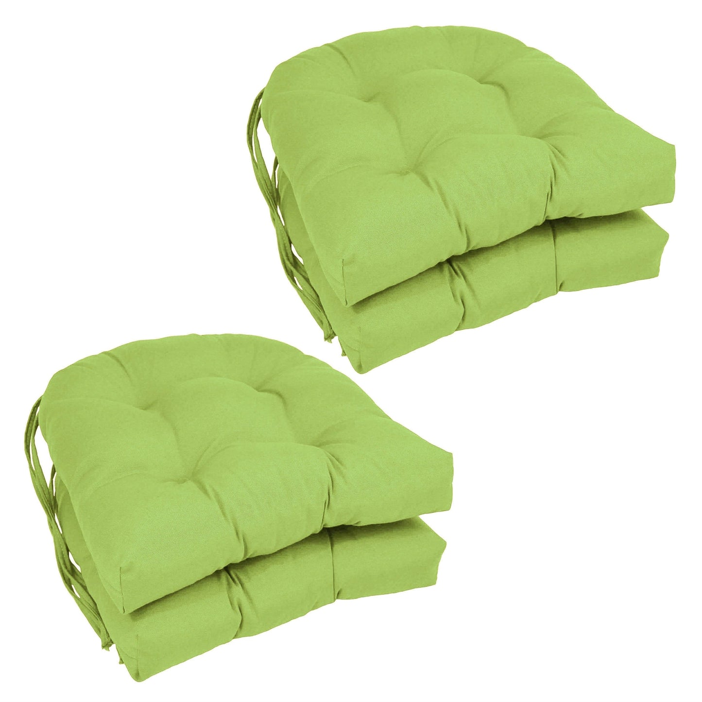 Coussins de chaise d'intérieur en sergé en forme de U de 16 pouces (ensemble de 2, 4 ou 6) - 16 x 16