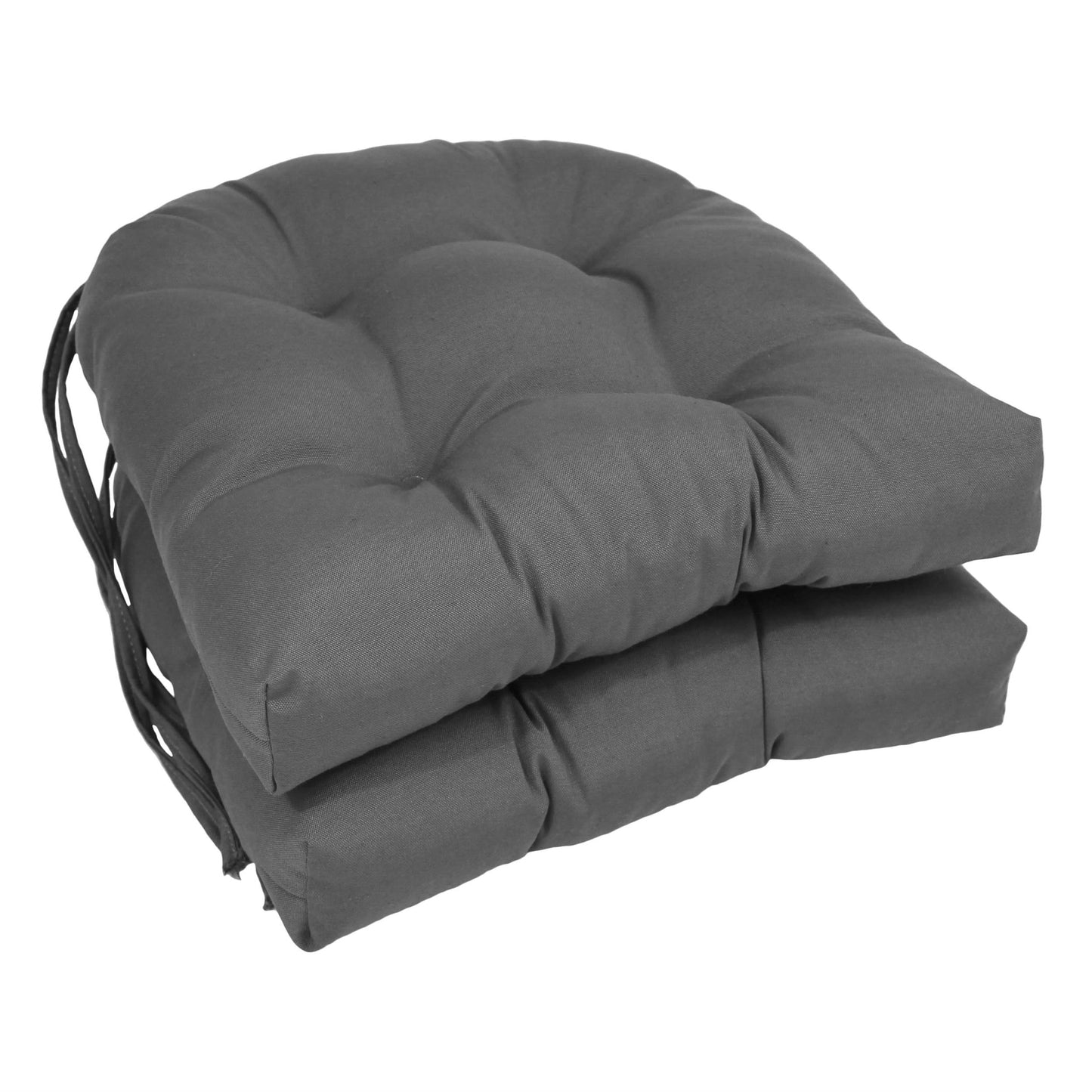 Coussins de chaise d'intérieur en sergé en forme de U de 16 pouces (ensemble de 2, 4 ou 6) - 16 x 16