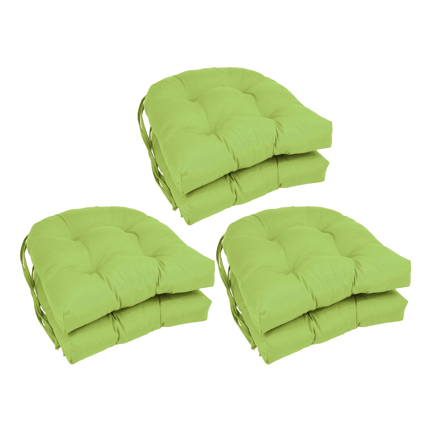 Coussins de chaise d'intérieur en sergé en forme de U de 16 pouces (ensemble de 2, 4 ou 6) - 16 x 16