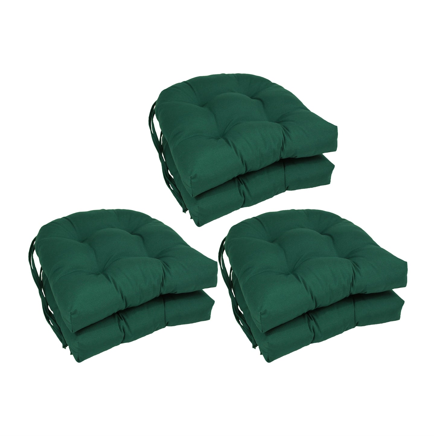 Coussins de chaise d'intérieur en sergé en forme de U de 16 pouces (ensemble de 2, 4 ou 6) - 16 x 16