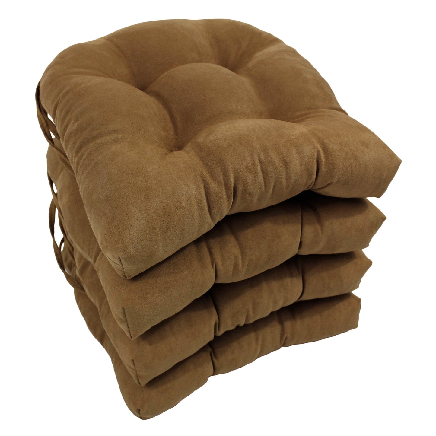 Coussins de chaise d'intérieur en microsuède en forme de U de 16 pouces (lot de 2, 4 ou 6)