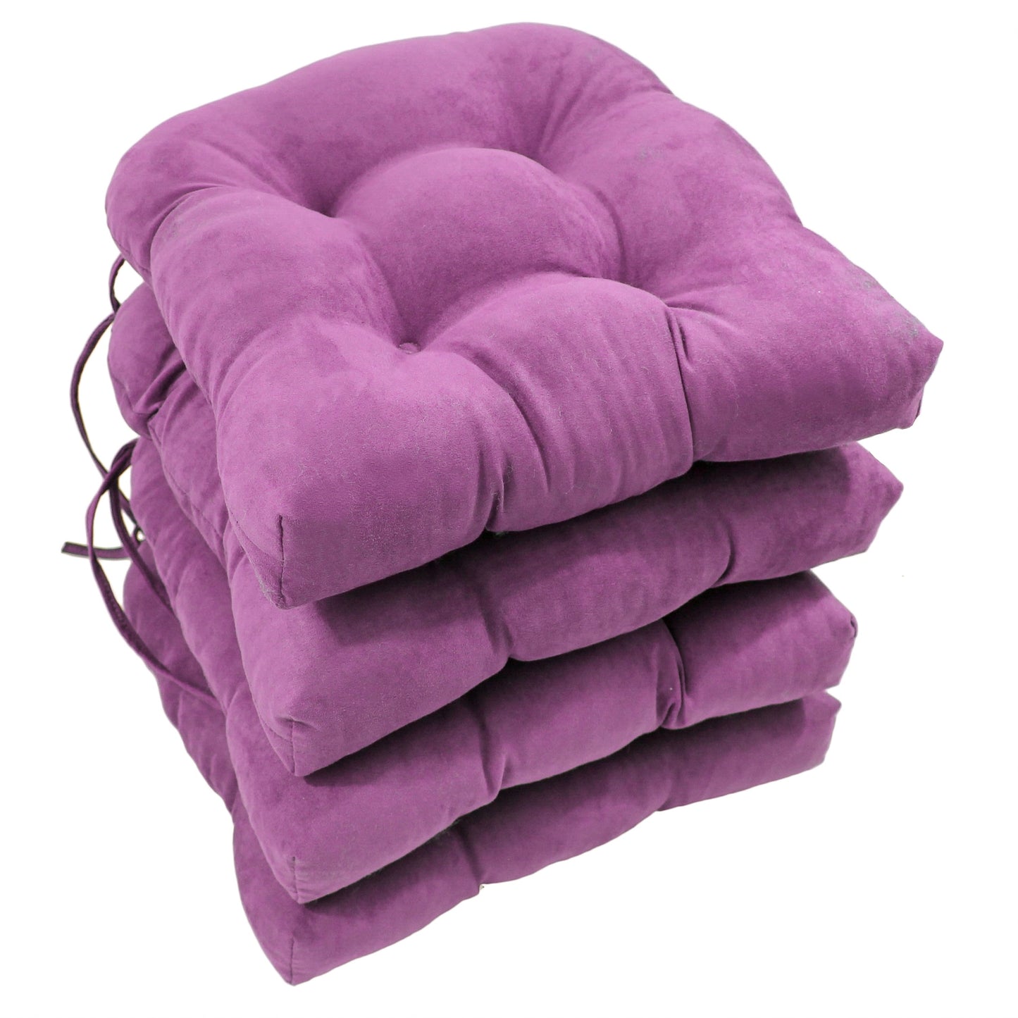 Coussins de chaise d'intérieur en microsuède en forme de U de 16 pouces (lot de 2, 4 ou 6)