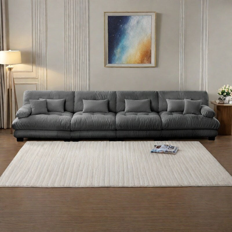 Canapé sectionnel 4 places en chenille 173.2 avec assise profonde et design modulaire