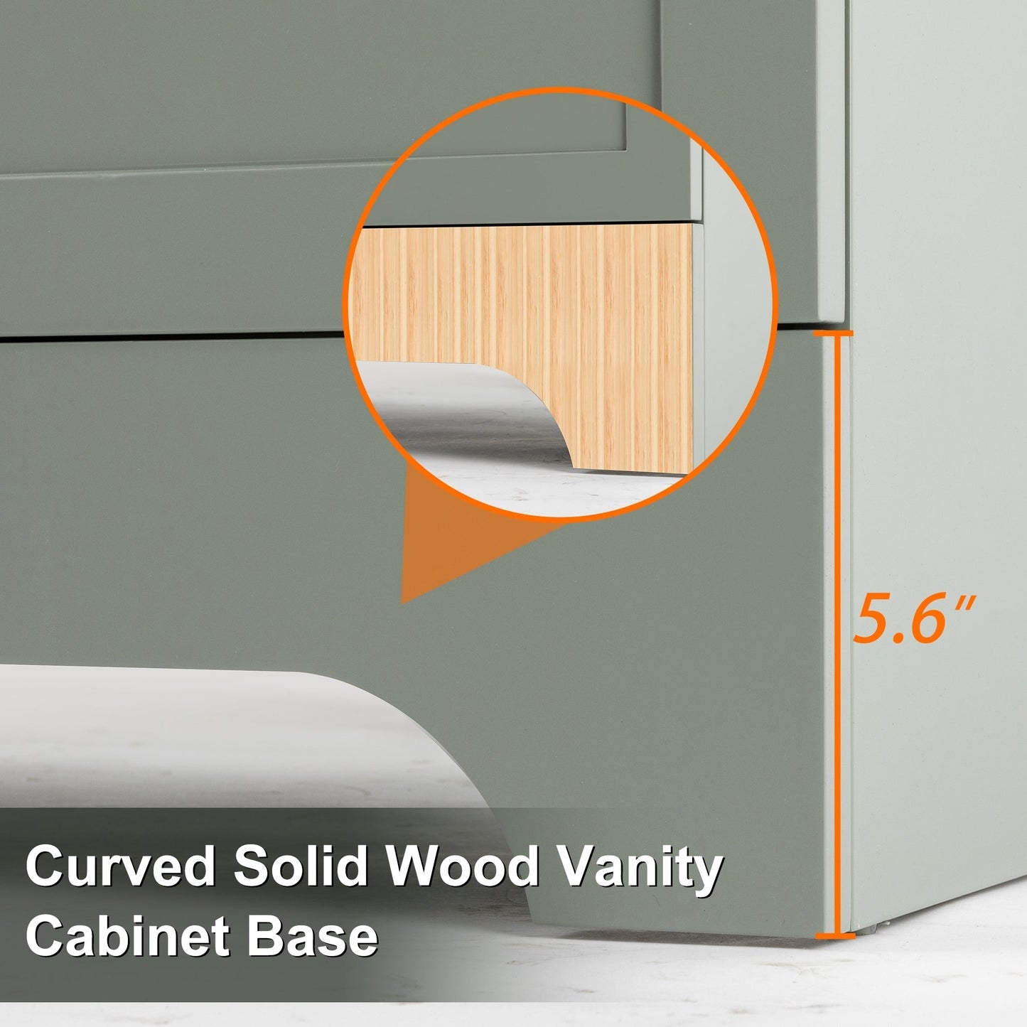 Ensemble de meuble-lavabo Wavy Line 30/36/48 avec lavabo et robinet