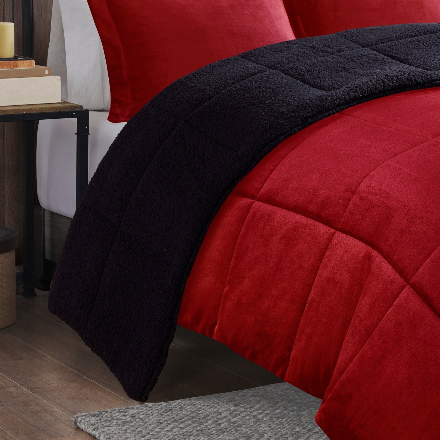 Parure de couette Woolrich Alton en duvet synthétique et sherpa