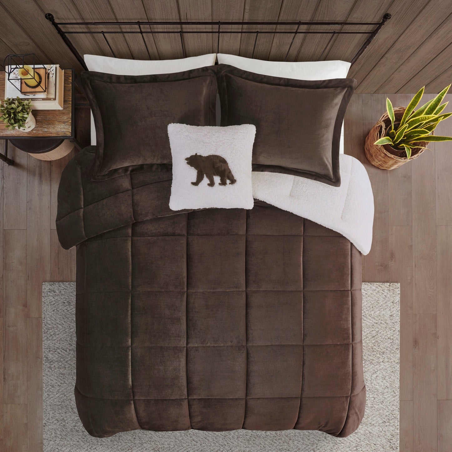 Parure de couette Woolrich Alton en duvet synthétique et sherpa