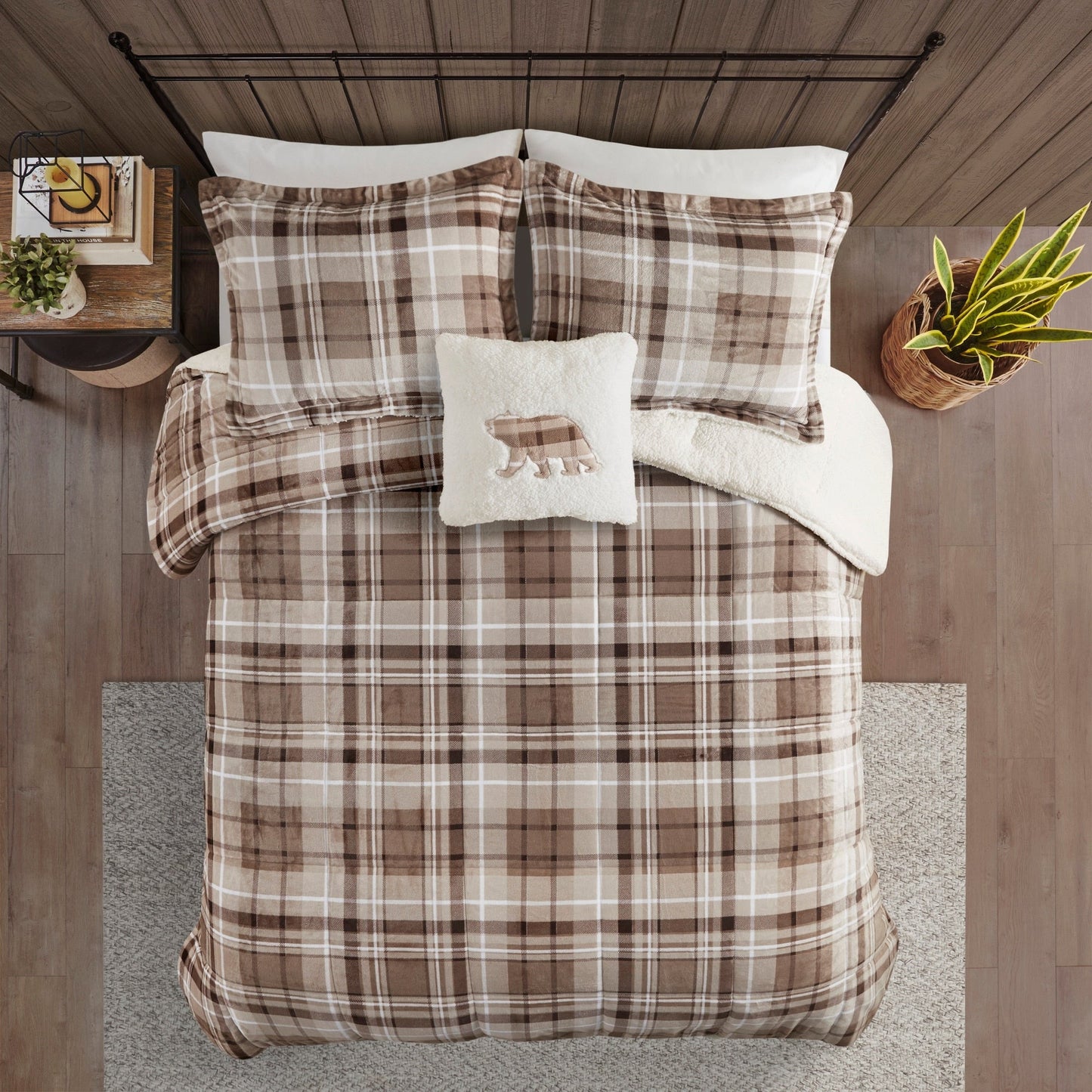 Parure de couette Woolrich Alton en duvet synthétique et sherpa