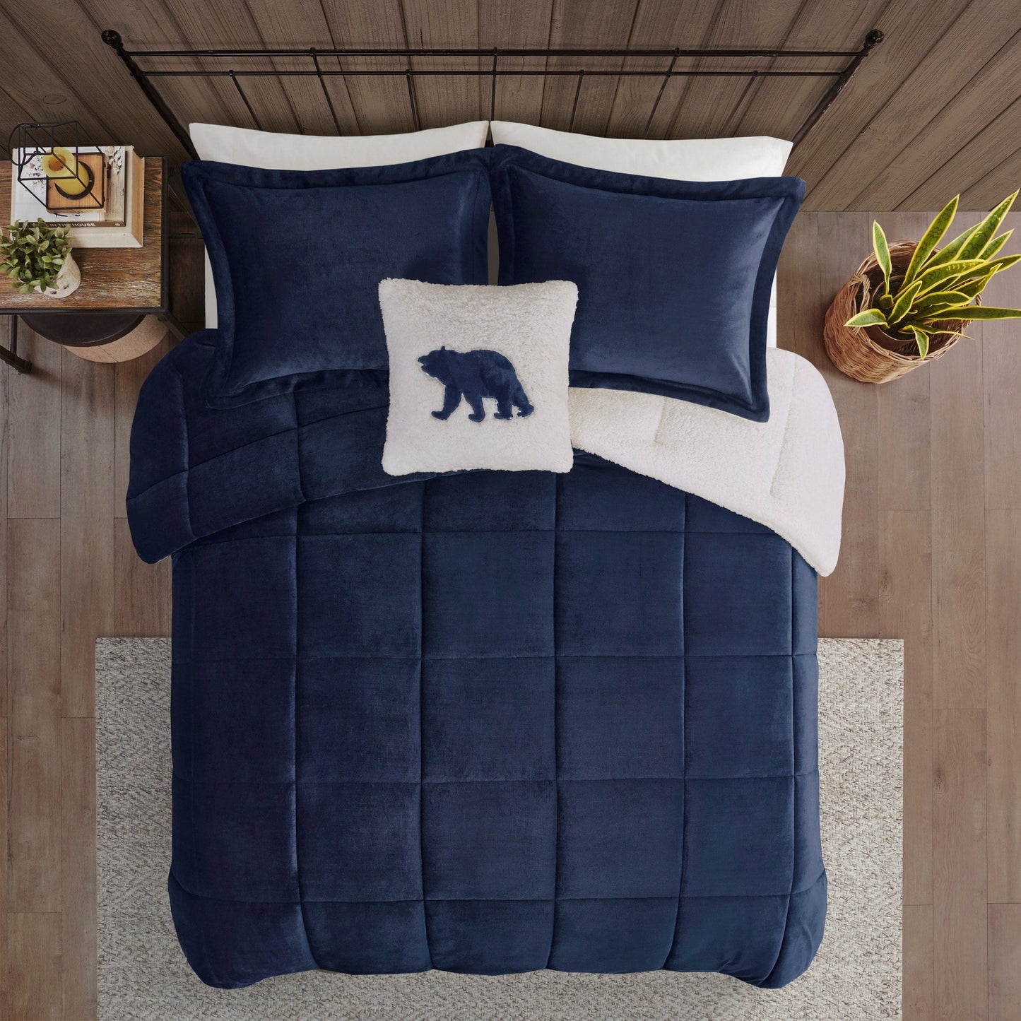 Parure de couette Woolrich Alton en duvet synthétique et sherpa