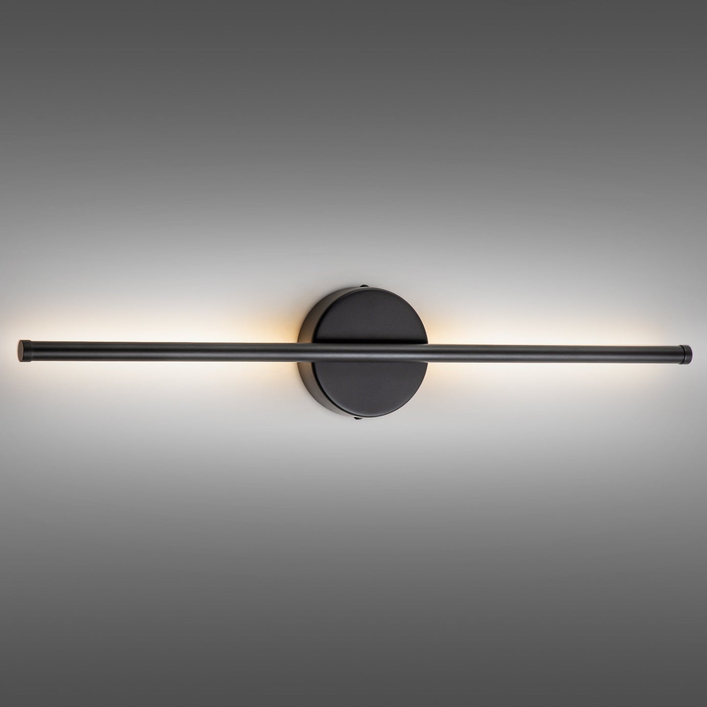 Applique murale linéaire moderne à 1 ampoule, noire, dorée et nickel, à LED, à intensité variable, pour salle de bain