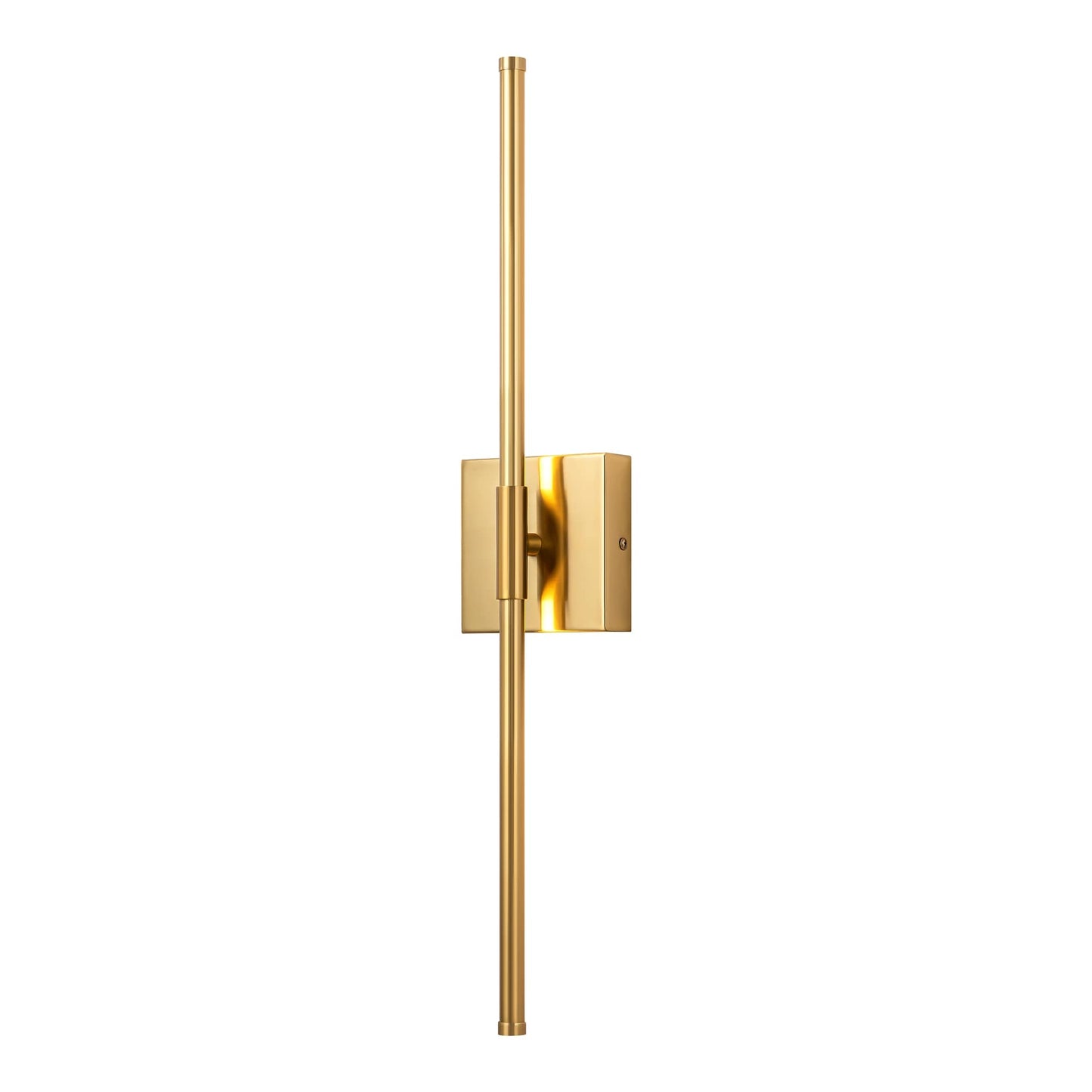 Applique murale linéaire moderne à 1 ampoule, noire, dorée et nickel, à LED, à intensité variable, pour salle de bain