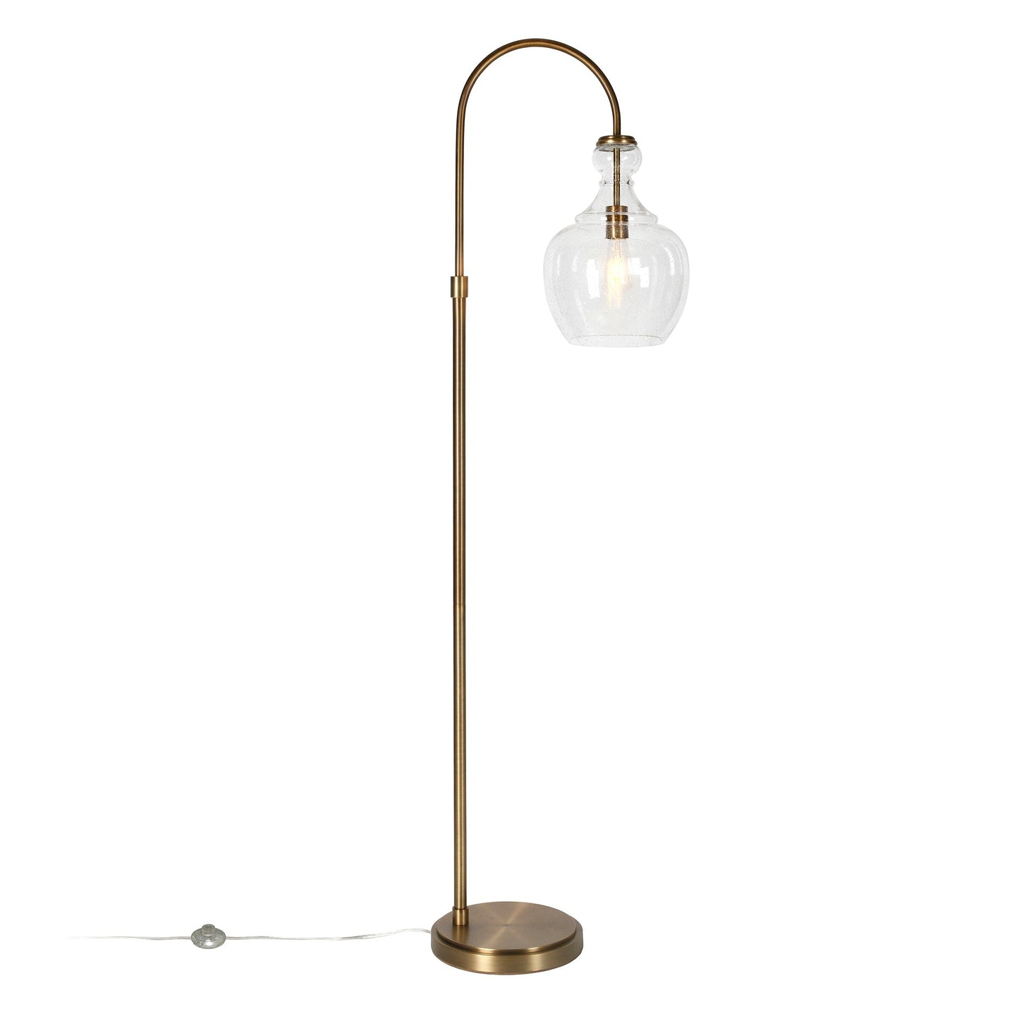 Lampadaire Verona Arc avec abat-jour en verre