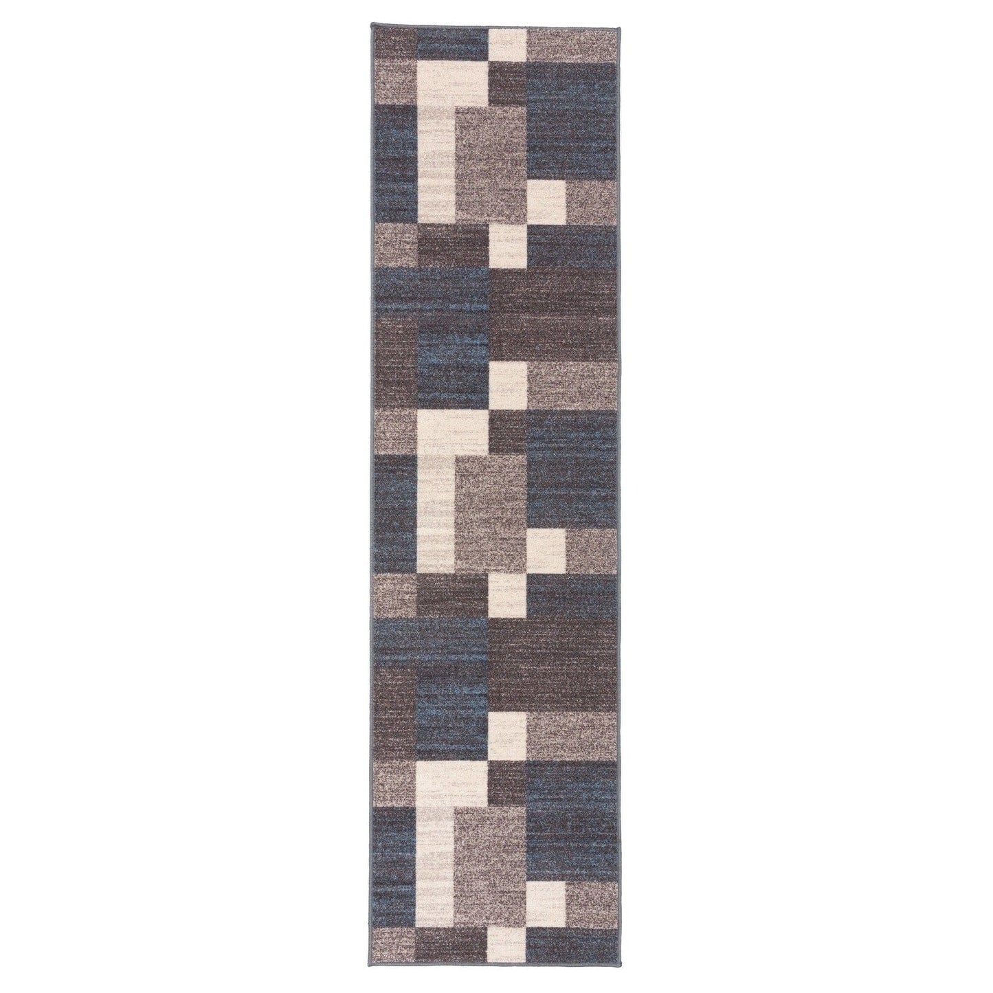 Tapis antidérapant au design moderne de boîtes de la World Rug Gallery