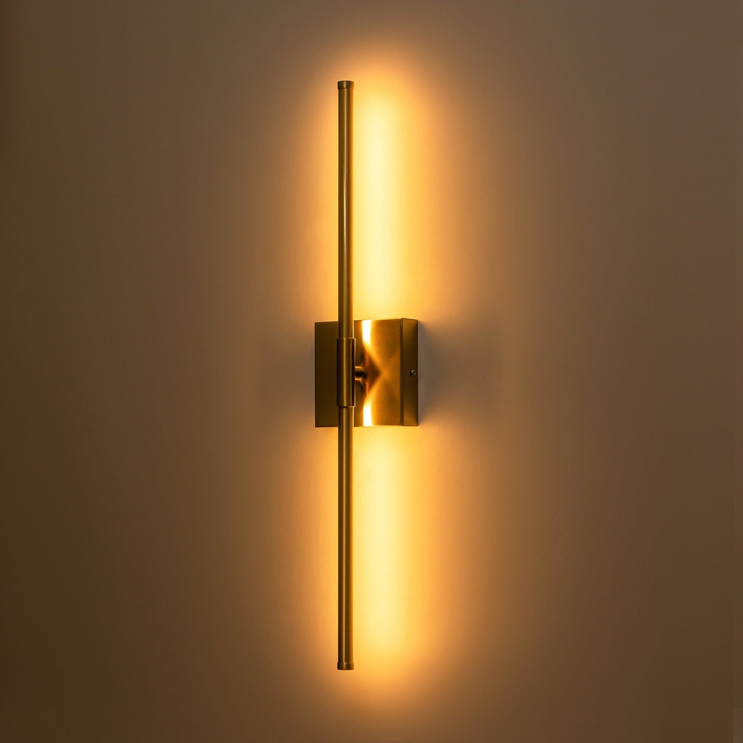 Applique murale de salle de bain à 1 lumière, linéaire et moderne, à intensité variable, à DEL intégrée, de 23,6 po