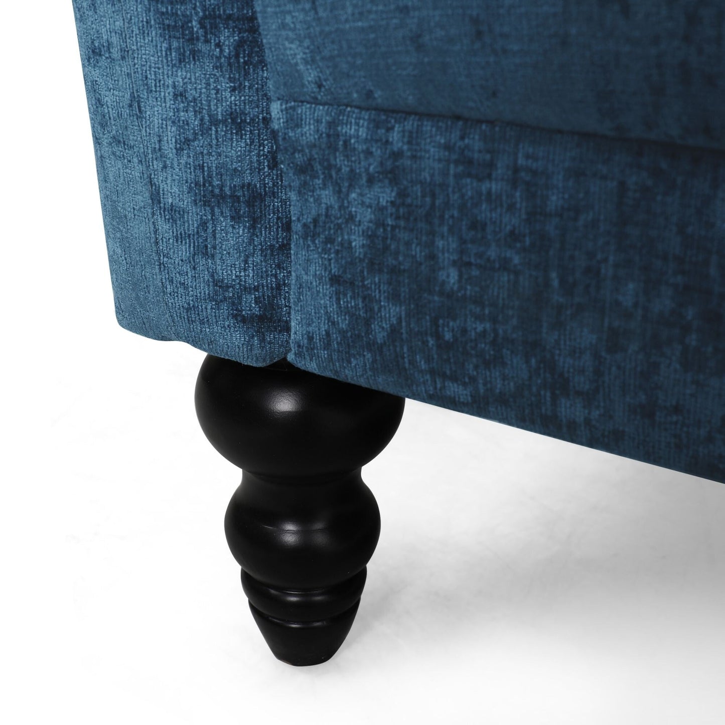 Velvet Loveseat Flared Arms Tufted Sofa with Deep Seat