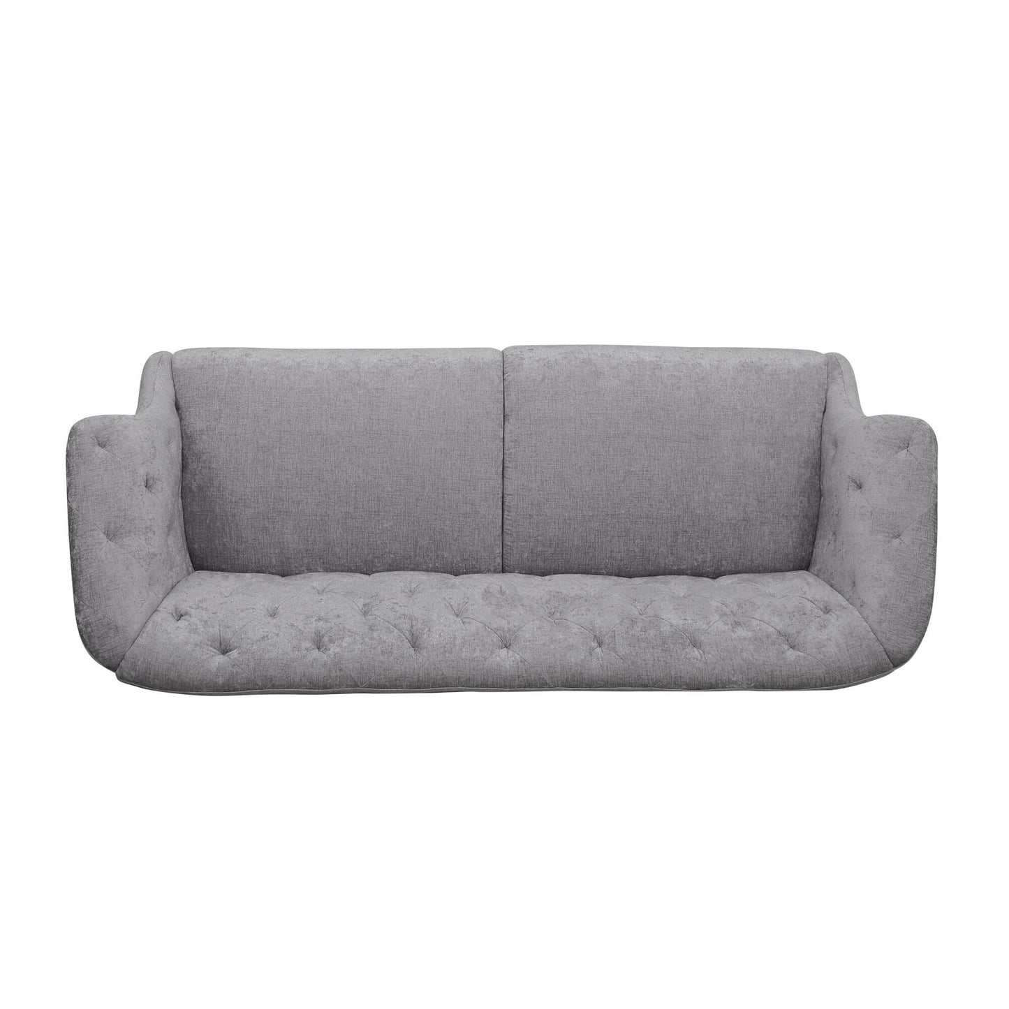 Velvet Loveseat Flared Arms Tufted Sofa with Deep Seat