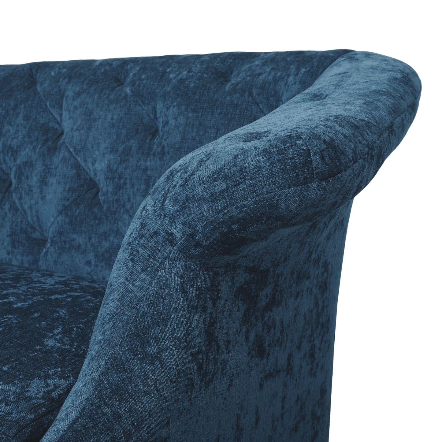Velvet Loveseat Flared Arms Tufted Sofa with Deep Seat