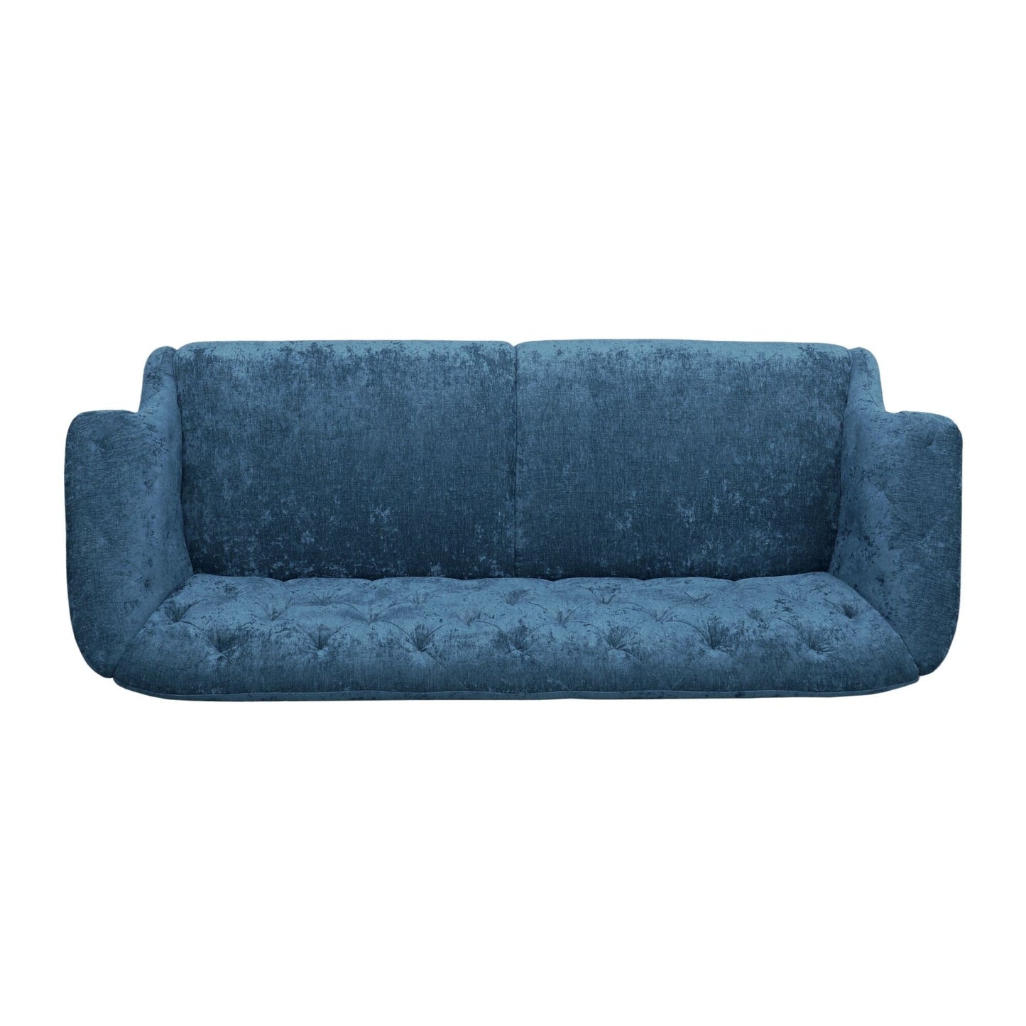 Velvet Loveseat Flared Arms Tufted Sofa with Deep Seat