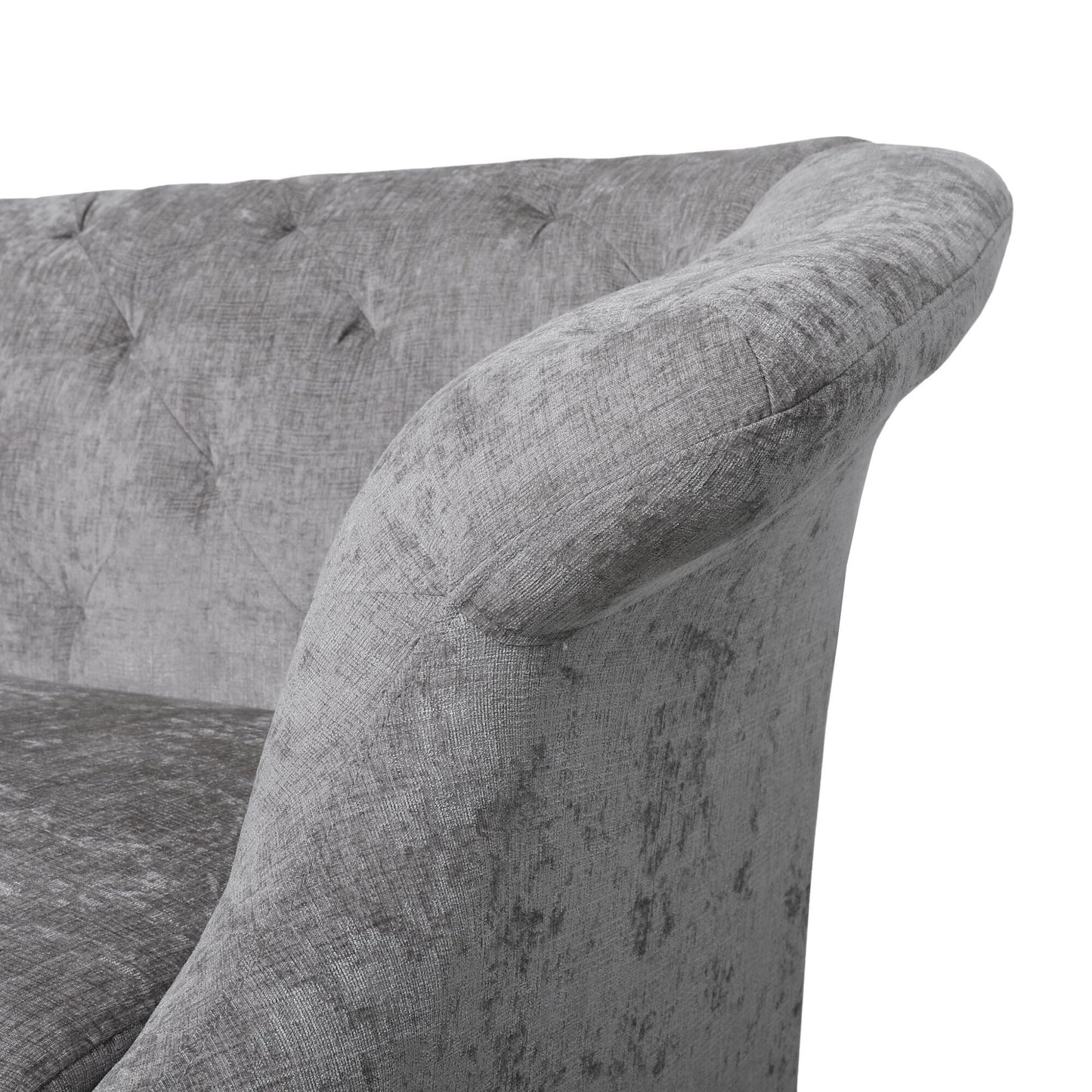 Velvet Loveseat Flared Arms Tufted Sofa with Deep Seat