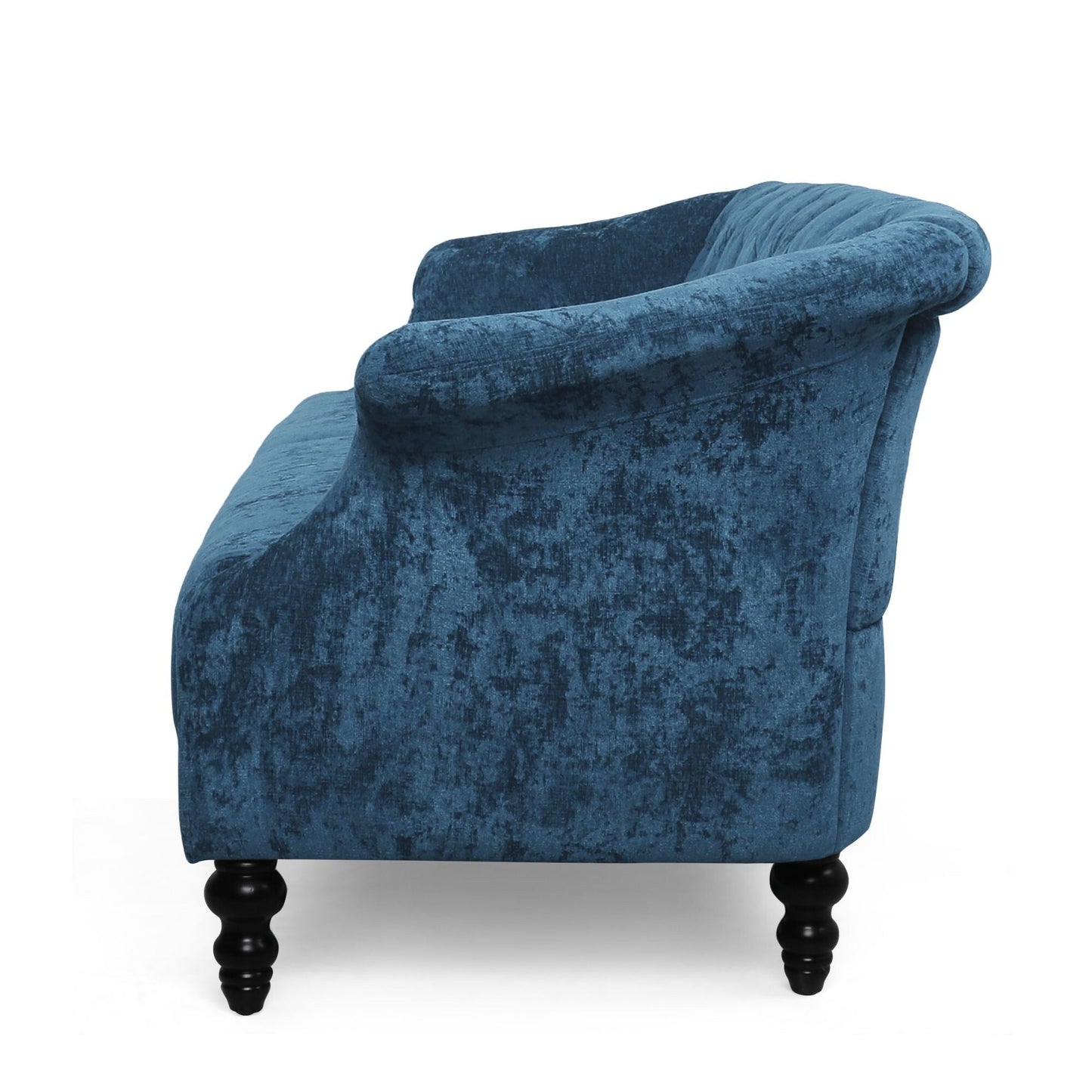 Velvet Loveseat Flared Arms Tufted Sofa with Deep Seat