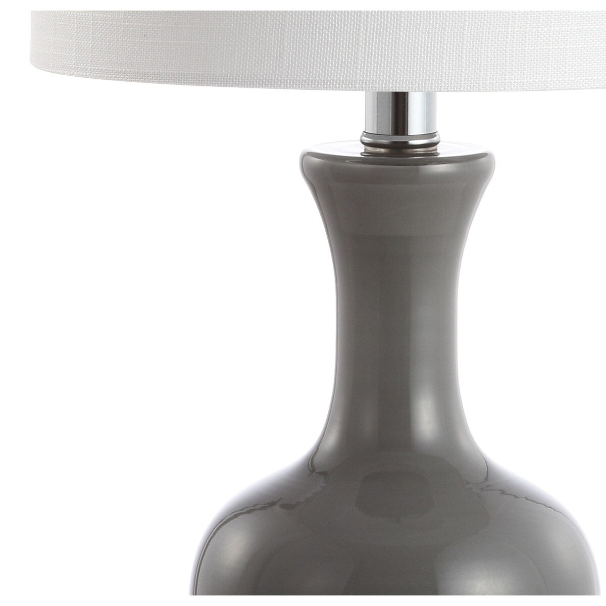Lampe de table à LED Vermont 22 en verre/métal, blanche (lot de 2) par JONATHAN Y