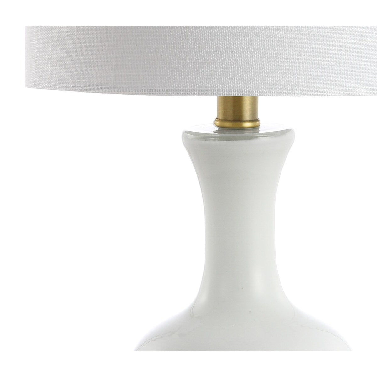 Lampe de table à LED Vermont 22 en verre/métal, blanche (lot de 2) par JONATHAN Y