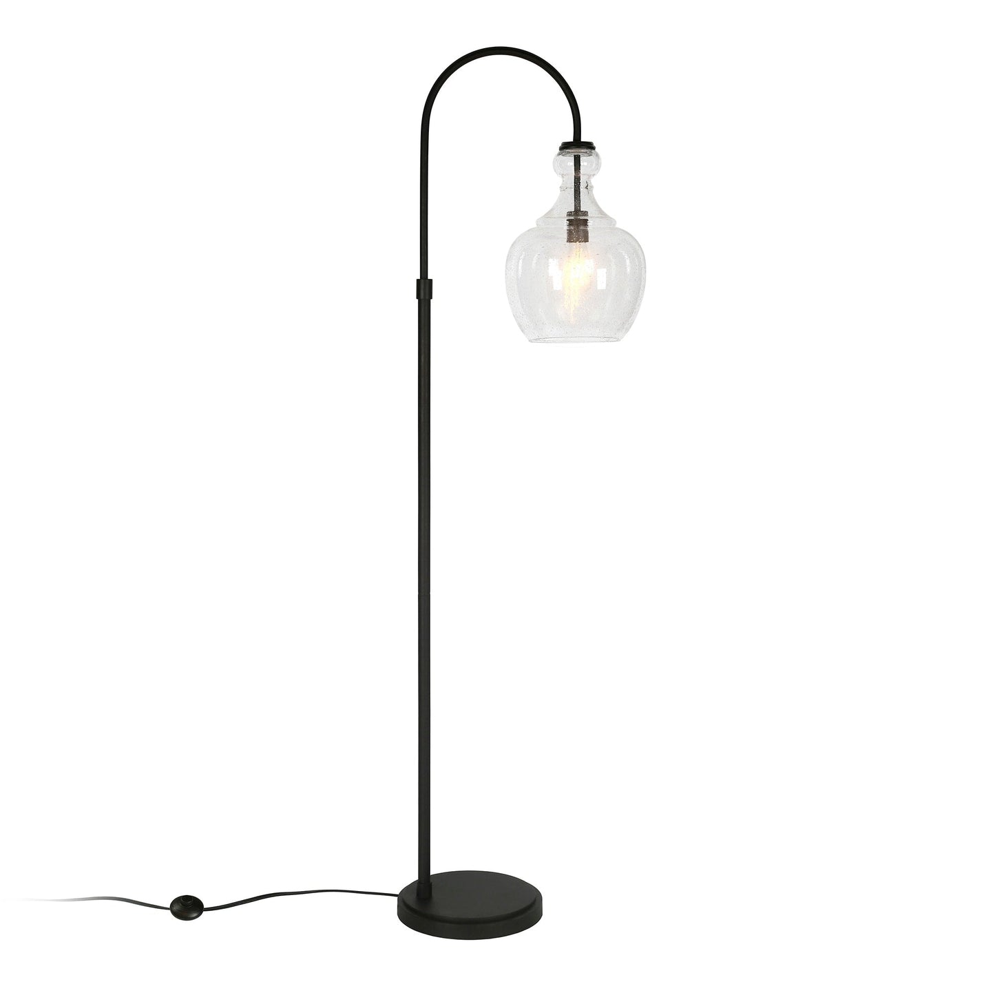 Lampadaire Verona Arc avec abat-jour en verre