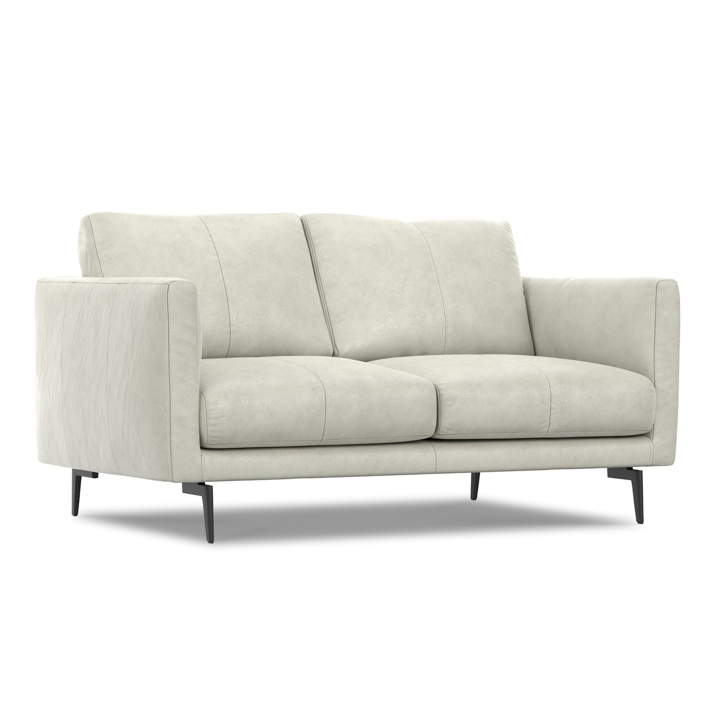 Canapé causeuse WYNDENHALL Danbury en cuir véritable de 60 pouces de large