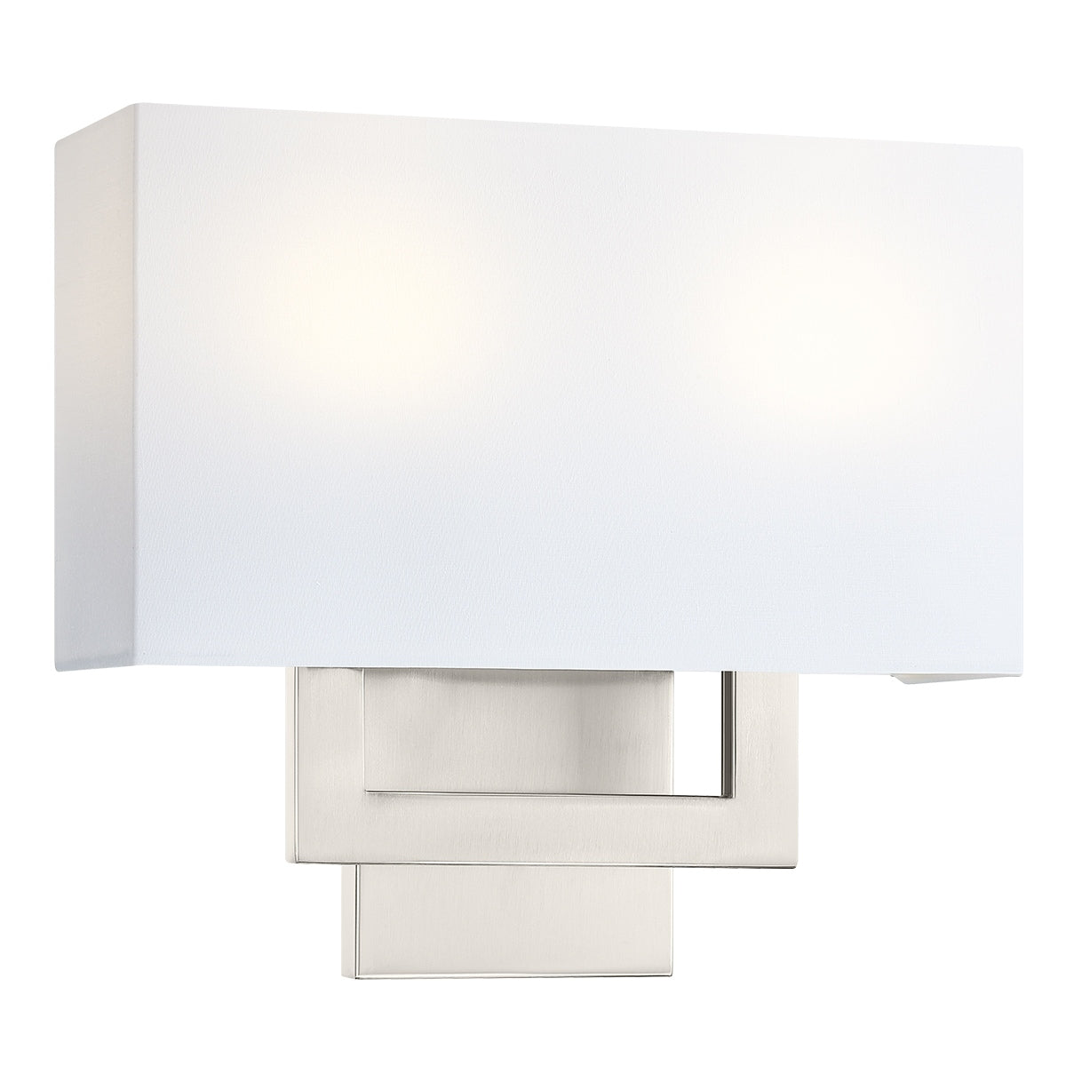 Applique murale avec abat-jour en tissu blanc