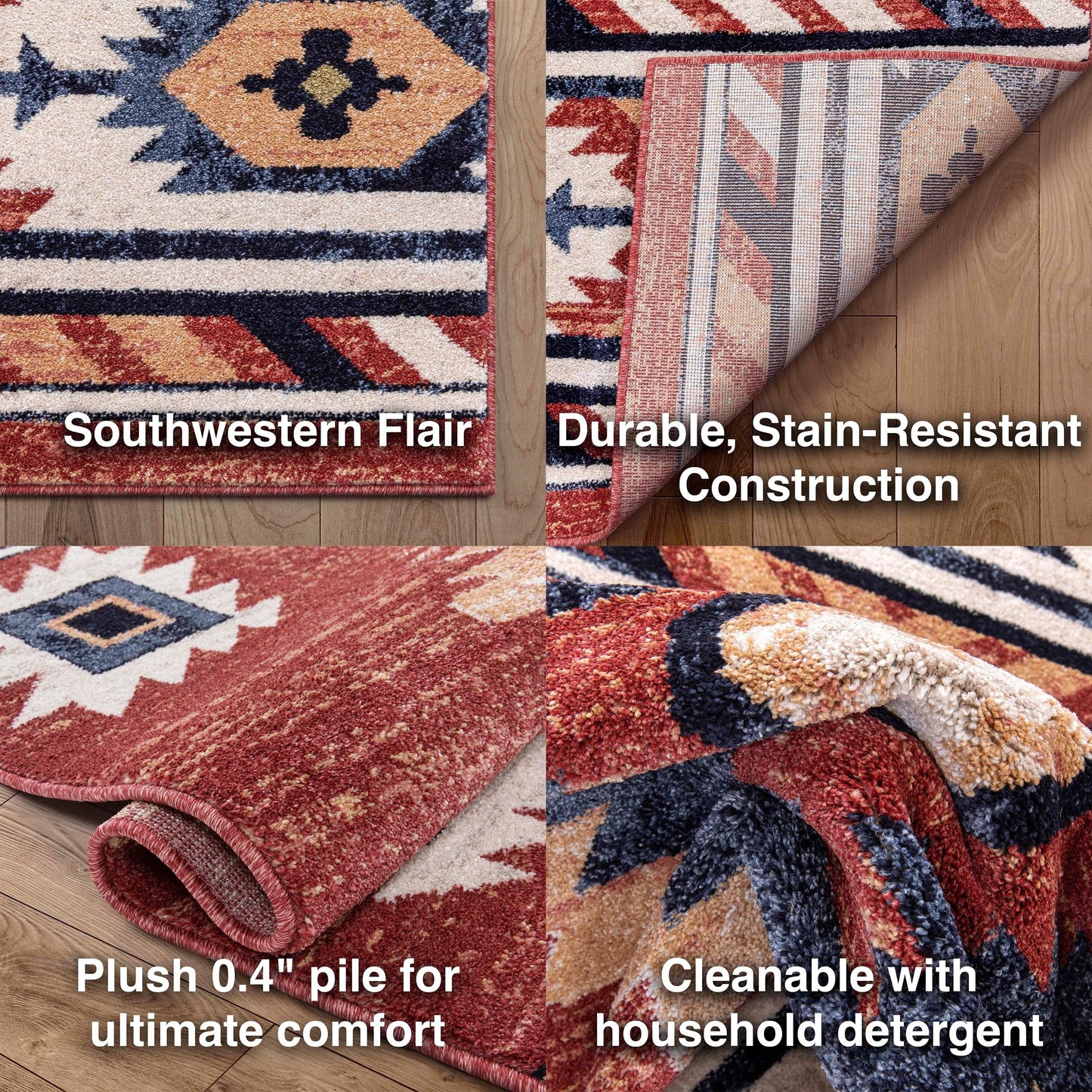 Tapis tribal du sud-ouest de Tulsa Lea bien tissé