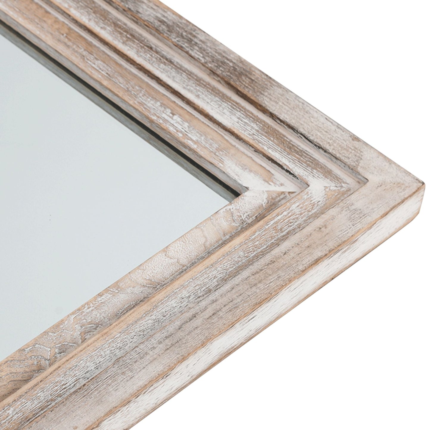 Miroir mural en bois de style échelle - 64 x 21