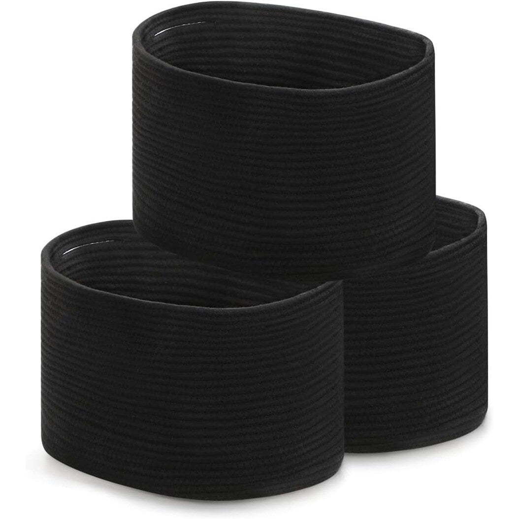 Lot de 3 paniers de rangement tissés