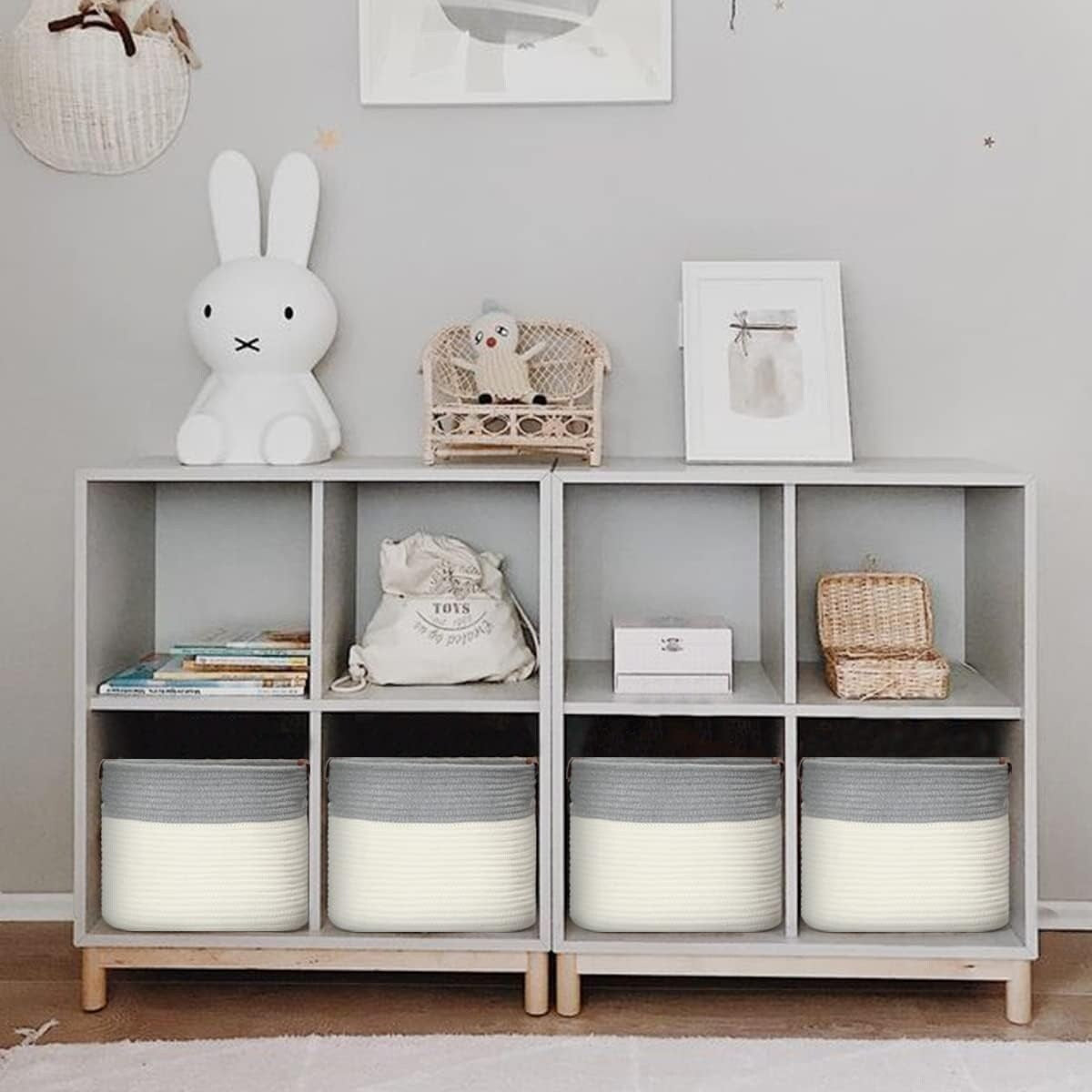 Lot de 3 paniers de rangement tissés