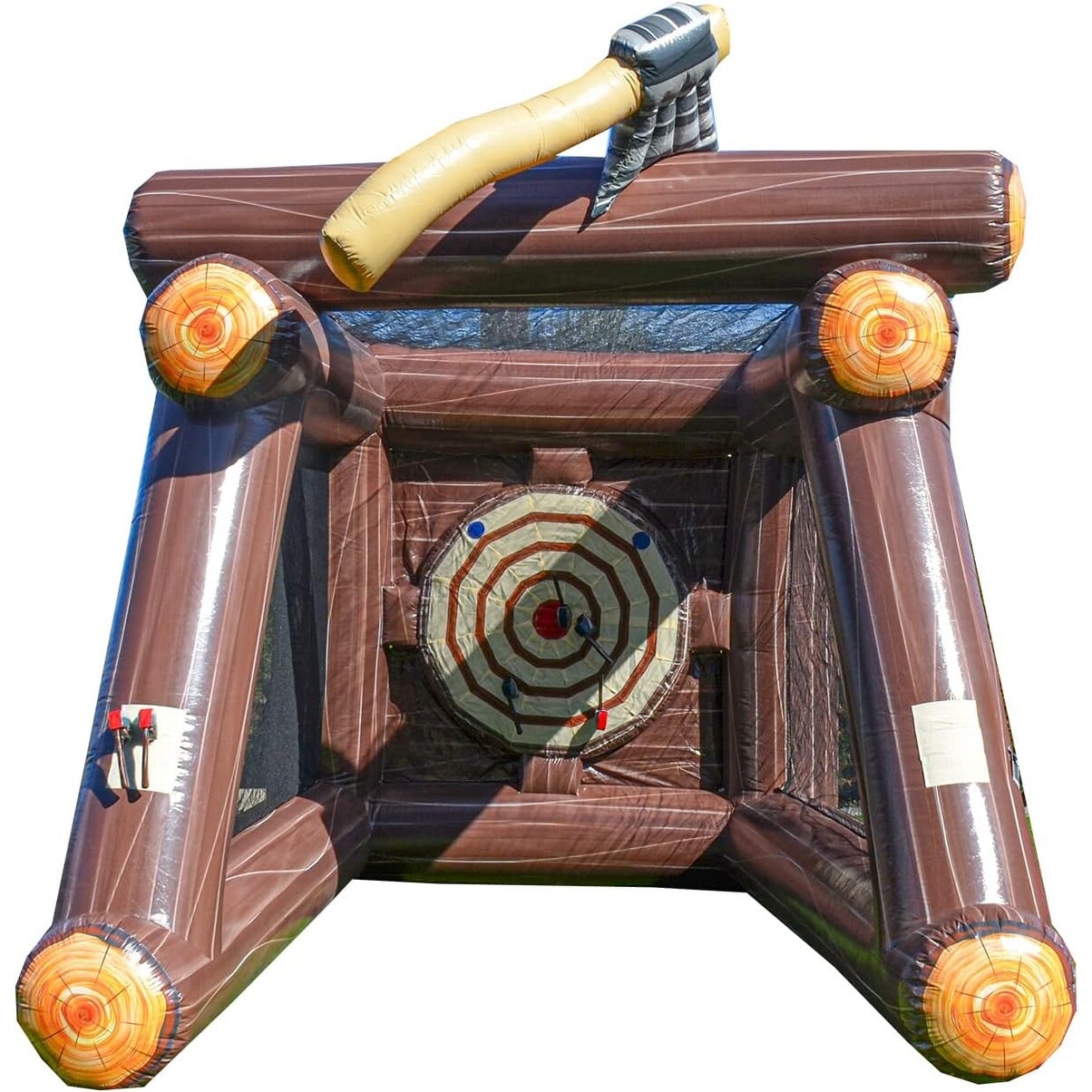 Jeu de lancer de hache gonflable XJUMP avec souffleur d'air et haches en mousse, qualité commerciale, léger, jeu d'extérieur