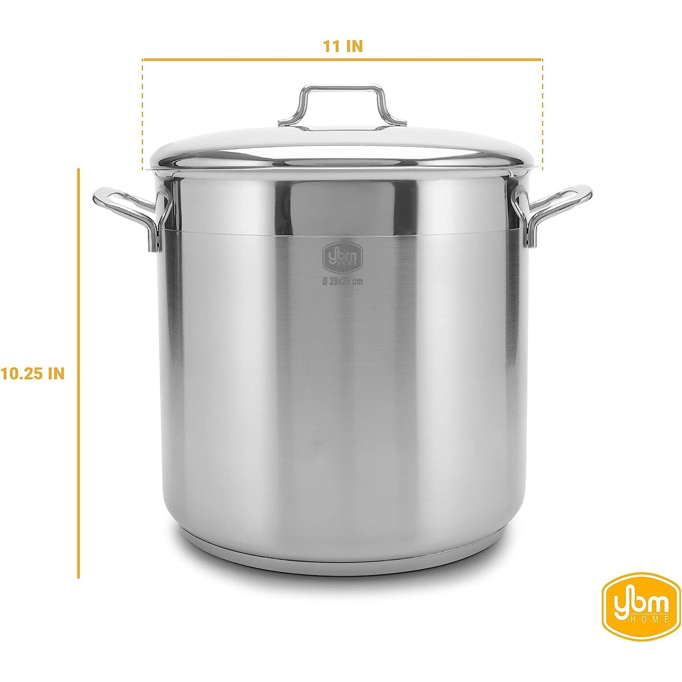 Marmite professionnelle YBM Home en acier inoxydable 18/10, compatible induction