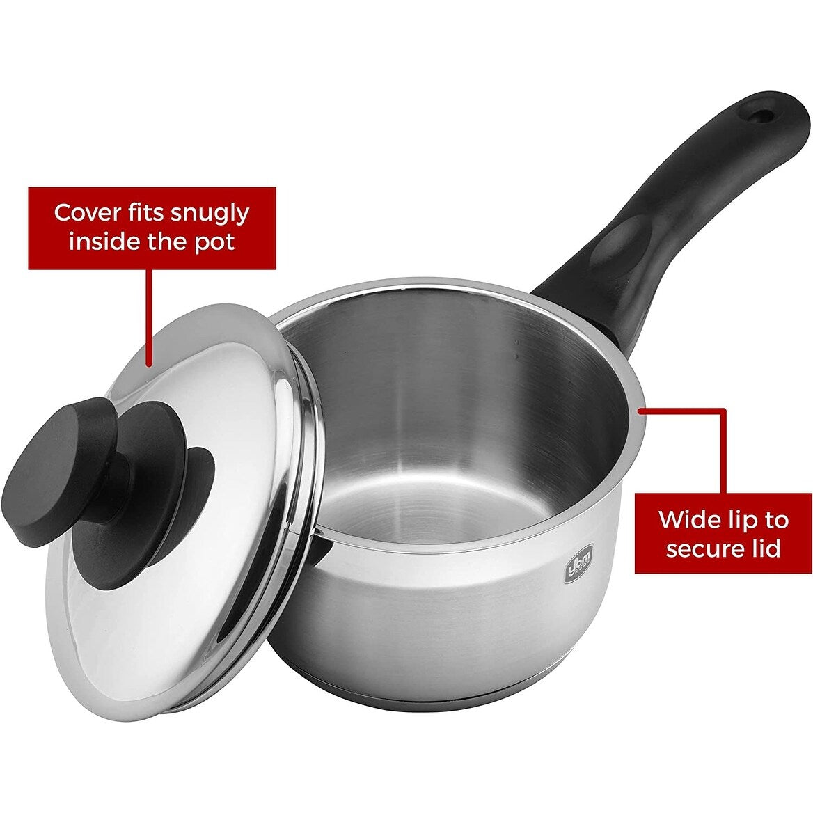 Marmite professionnelle YBM Home en acier inoxydable 18/10, compatible induction