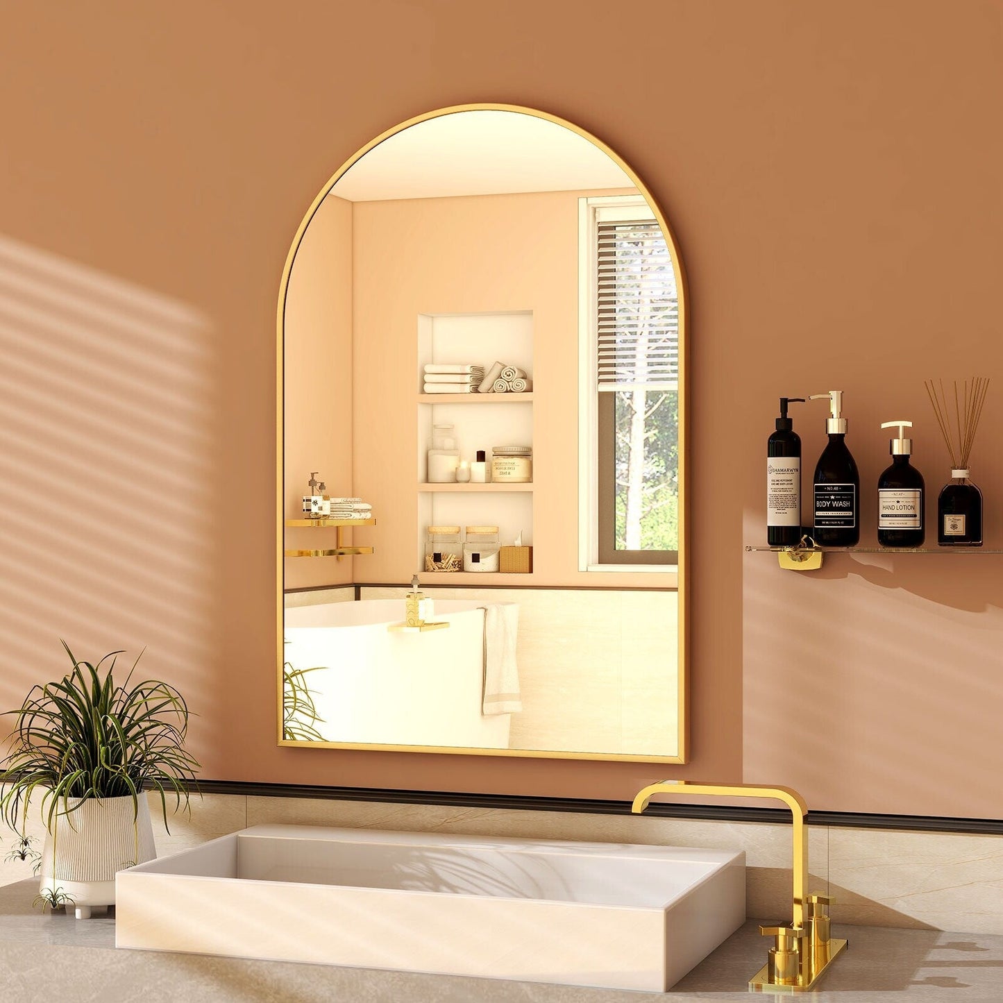 Miroir de salle de bain mural YVANLA Arch