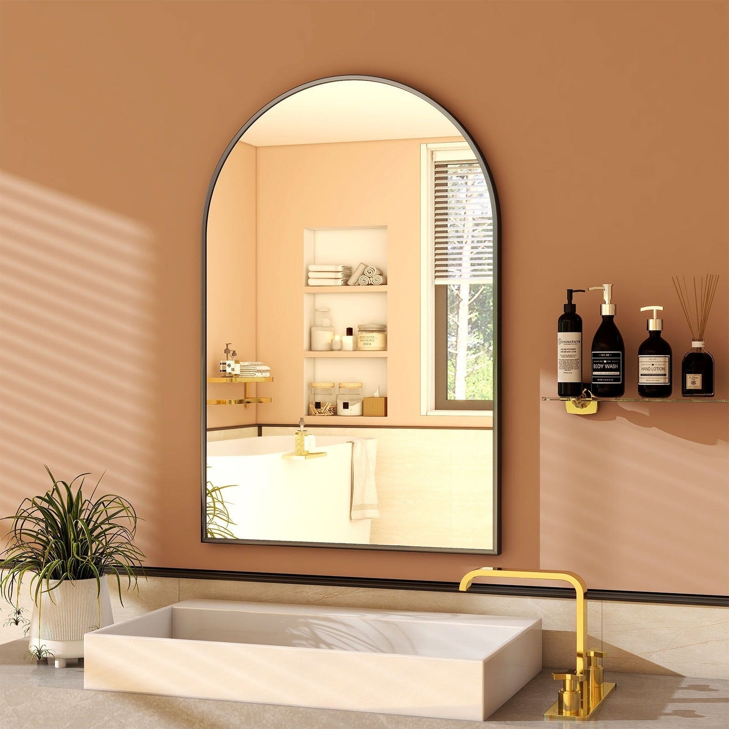 Miroir de salle de bain mural YVANLA Arch