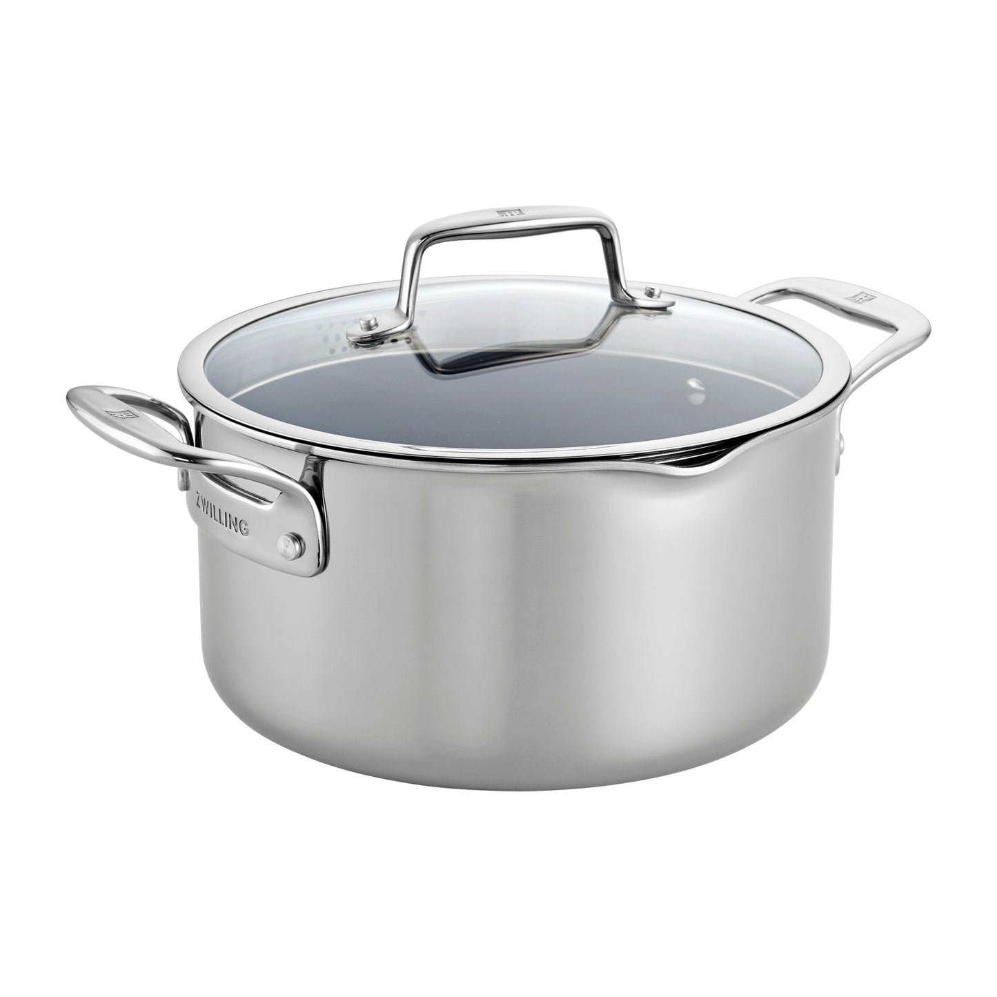 Cocotte hollandaise antiadhésive en acier inoxydable et céramique ZWILLING Clad CFX 6 pintes