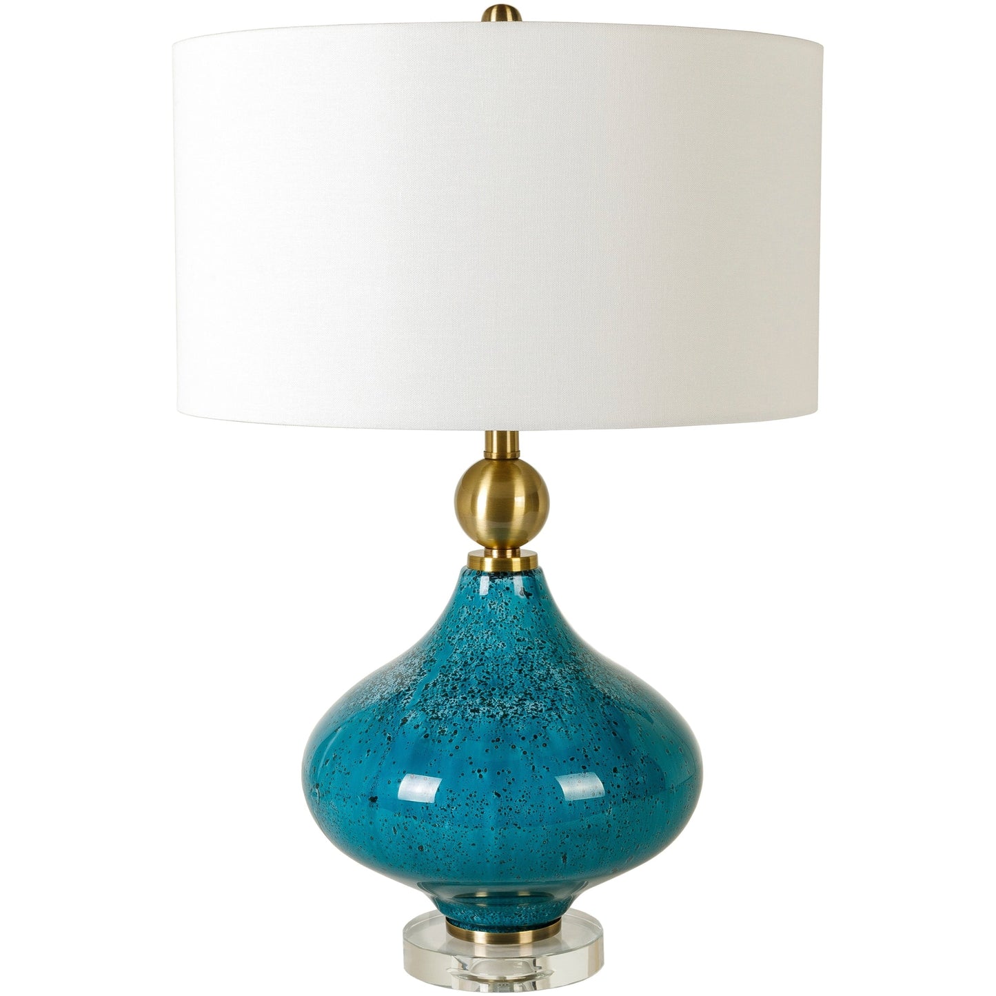Lampe de table en verre peint Zayaan